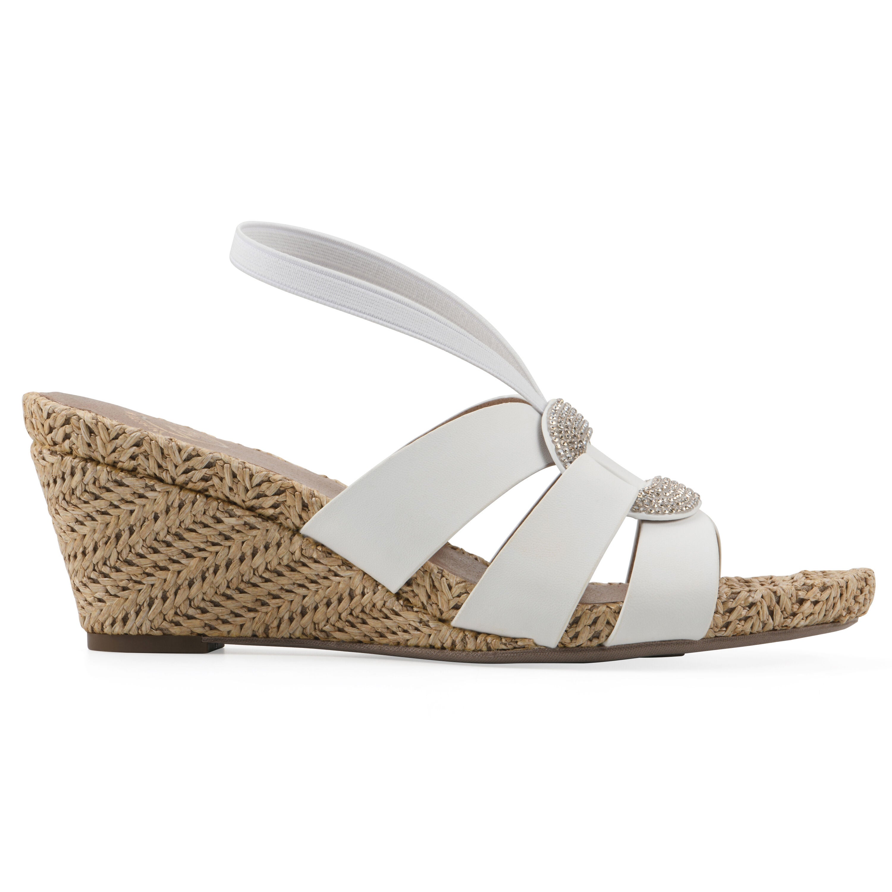 Atavi Wedge Sandal, WHITE SMOOTH, alternate image number 2