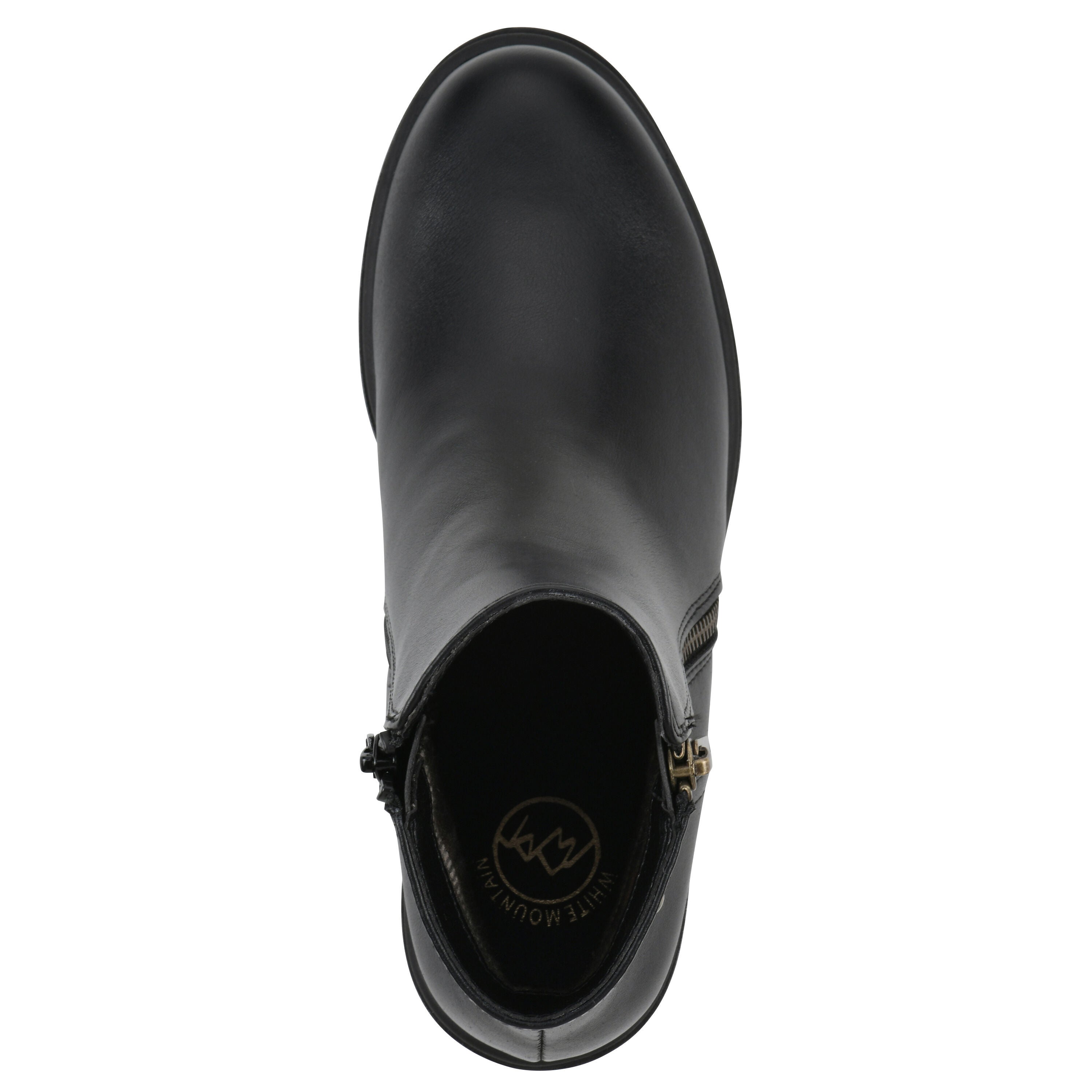 Tahj Lug Sole Bootie, BLACK FAUX LEATHER, alternate image number 4