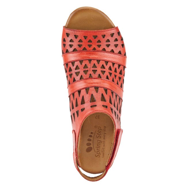 Dorotha Ankle Strap Sandal, RED, alternate image number null