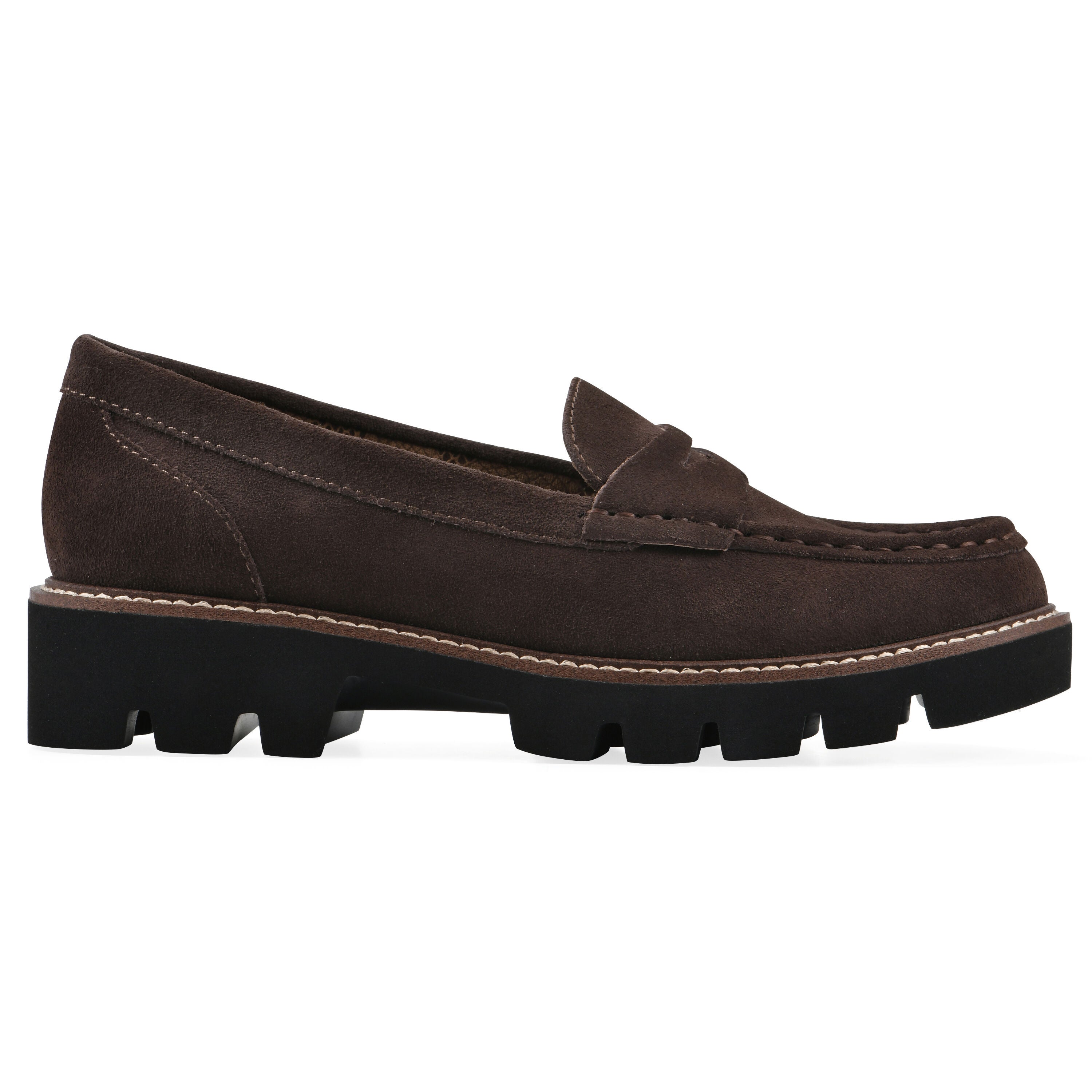 Gunner Lug Sole Loafer, COCO BROWN SUEDE, alternate image number 2