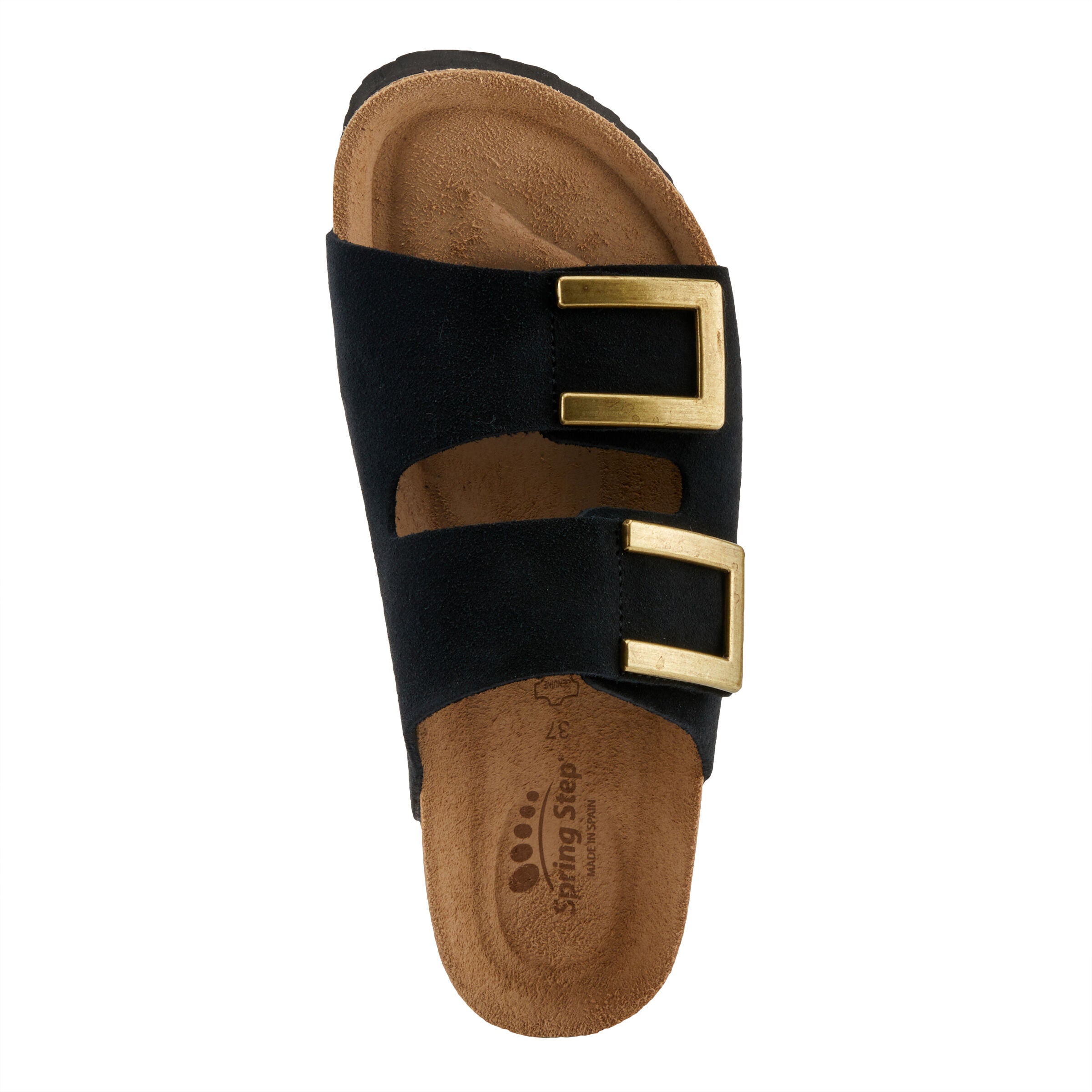 Nesconset Sandal, BLACK SUEDE, alternate image number 3