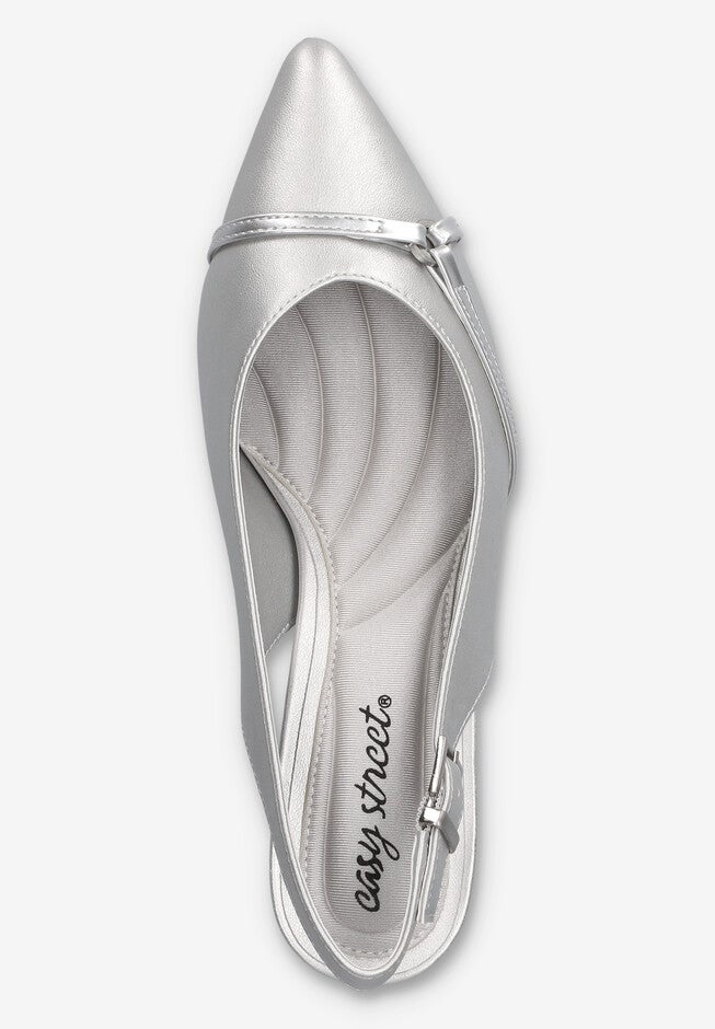 Feena Slingback Pump, SILVER, alternate image number 6