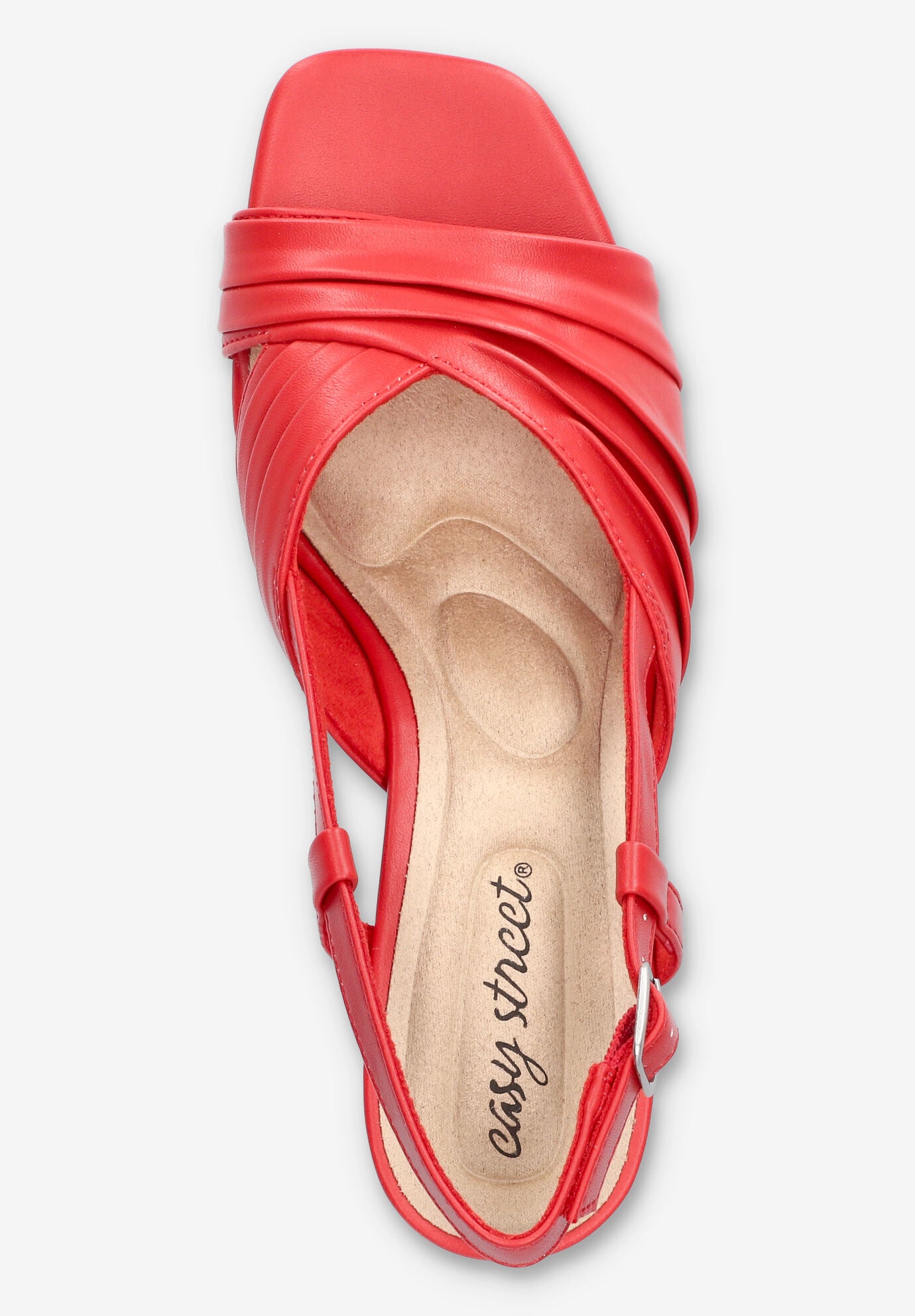 Lucie Square Toe Sandal, RED, alternate image number 6