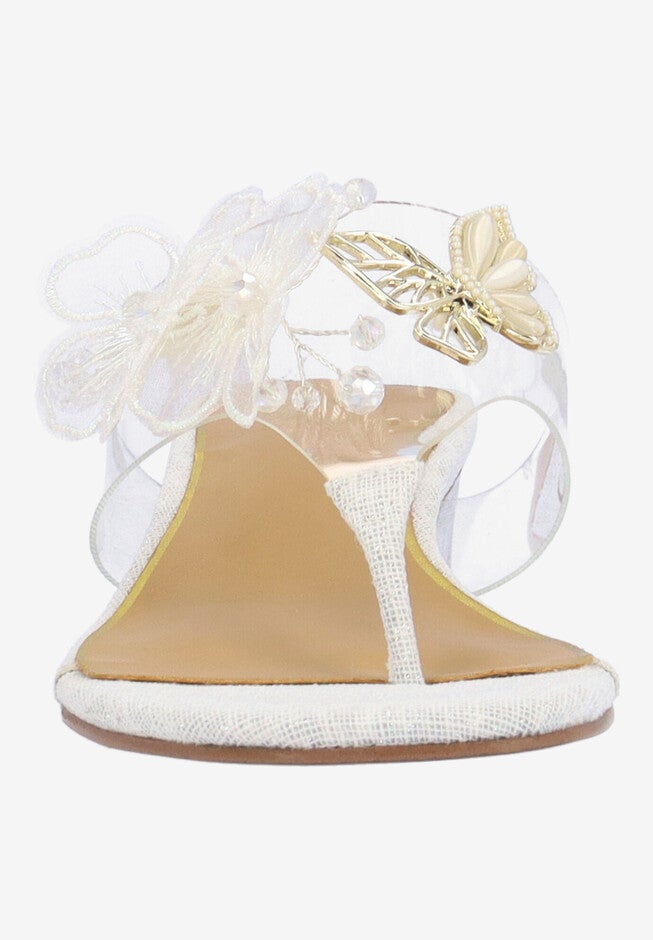 Flowerfly Thong Sandal, CLEAR WHITE GOLD, alternate image number 3
