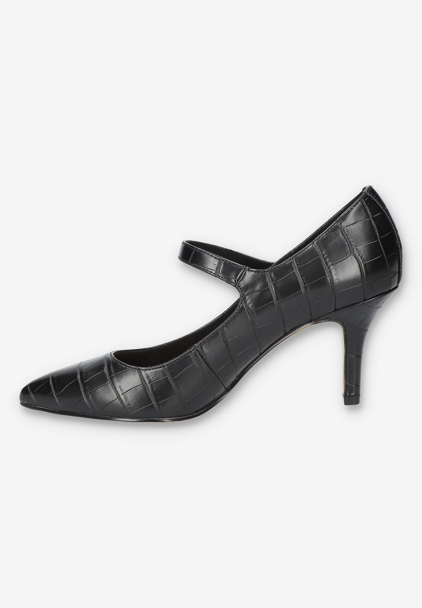 Lainey Mary Jane Pump, BLACK CROCO, alternate image number 4