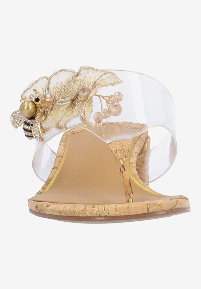 Beeutiful Thong Sandal, CLEAR NATURAL GOLD, alternate image number null