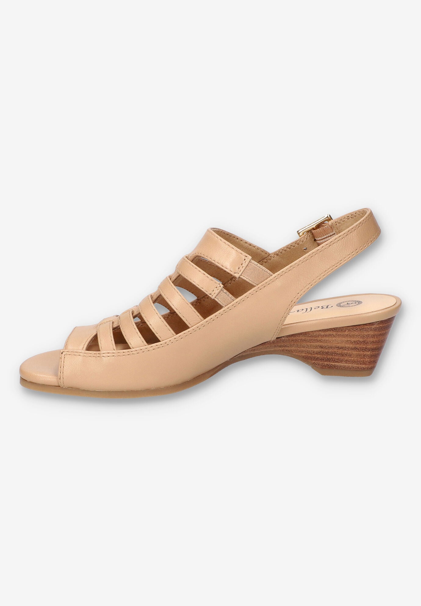 Yakira Wedge Sandal, NATURAL LEATHER, alternate image number 4