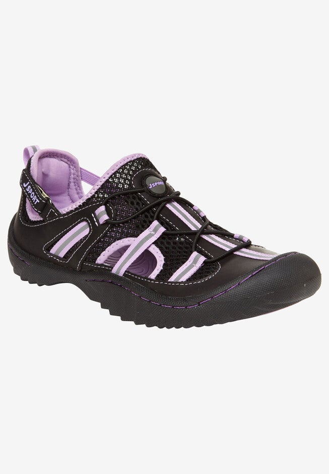 Bleeker Water Shoe by JSPORT by Jambu® , BLACK LAVENDER, hi-res image number null