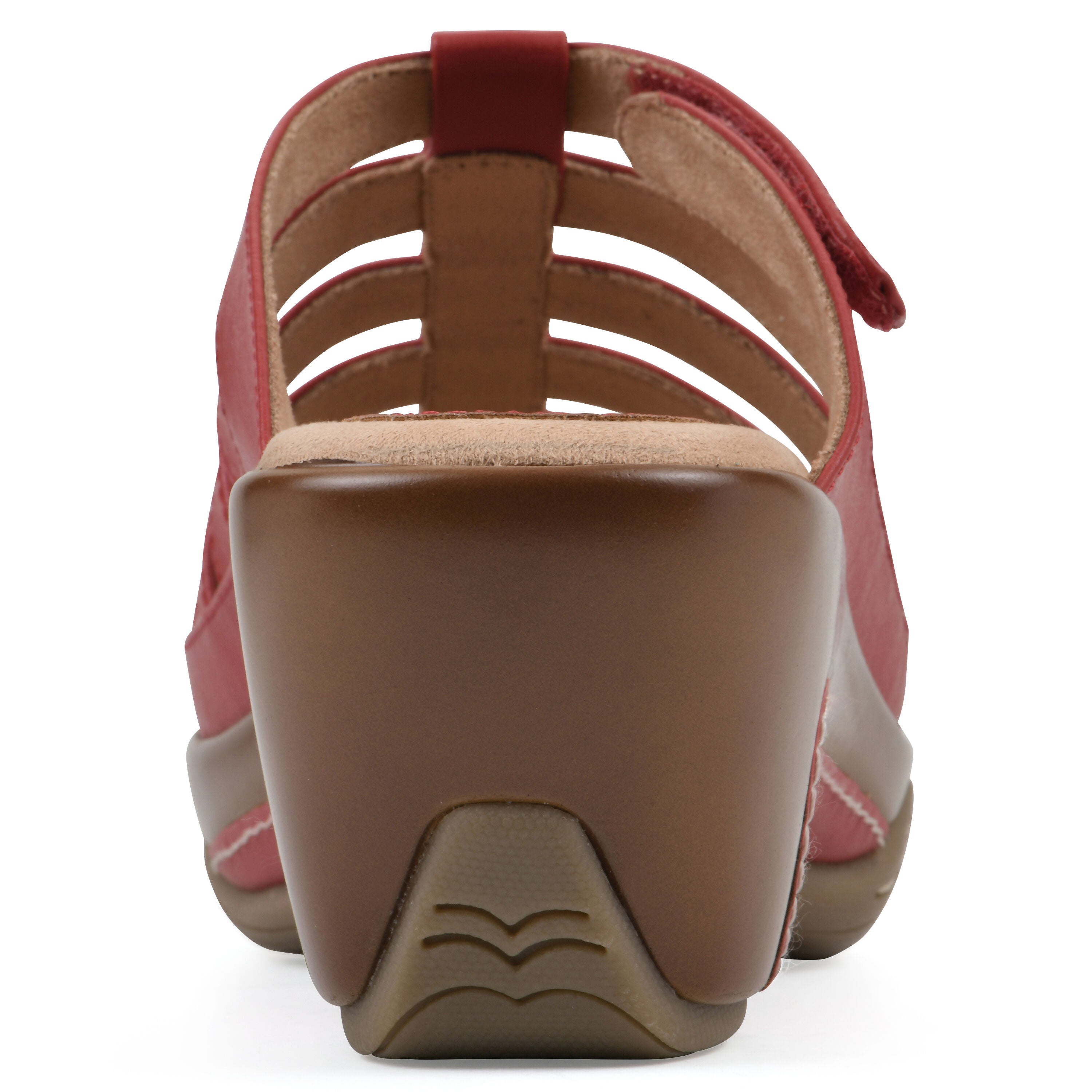 Valencia Slip-On Clog Sandal, RED BURNISHED, on-hover image number 1