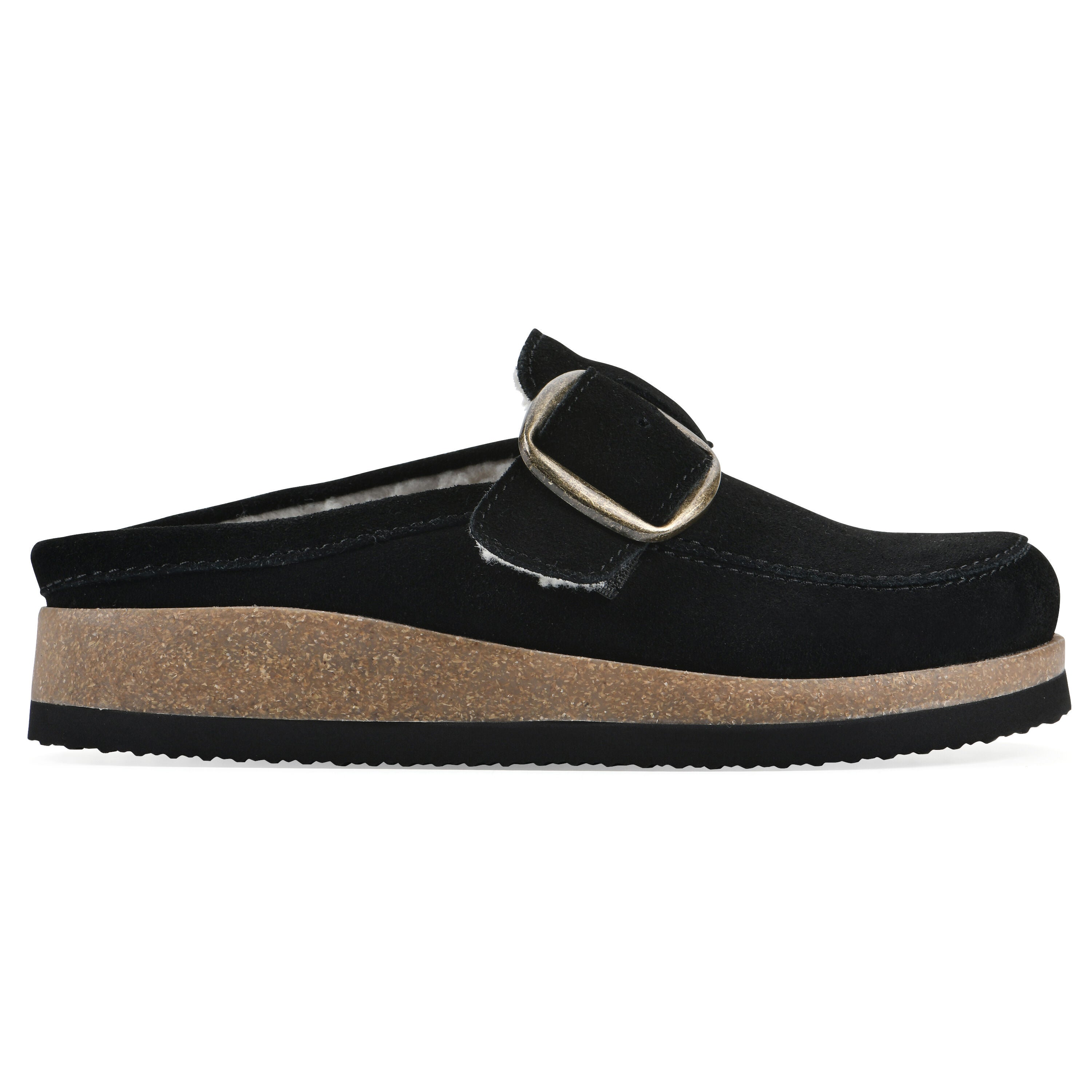 Bueno Footbeds Clog, BLACK SUEDE FF, alternate image number 2