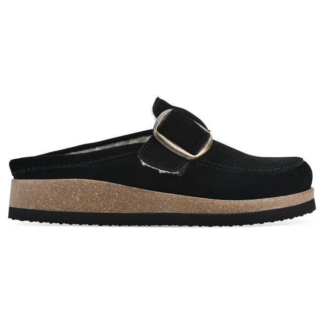 Bueno Footbeds Clog, BLACK SUEDE FF, alternate image number 2