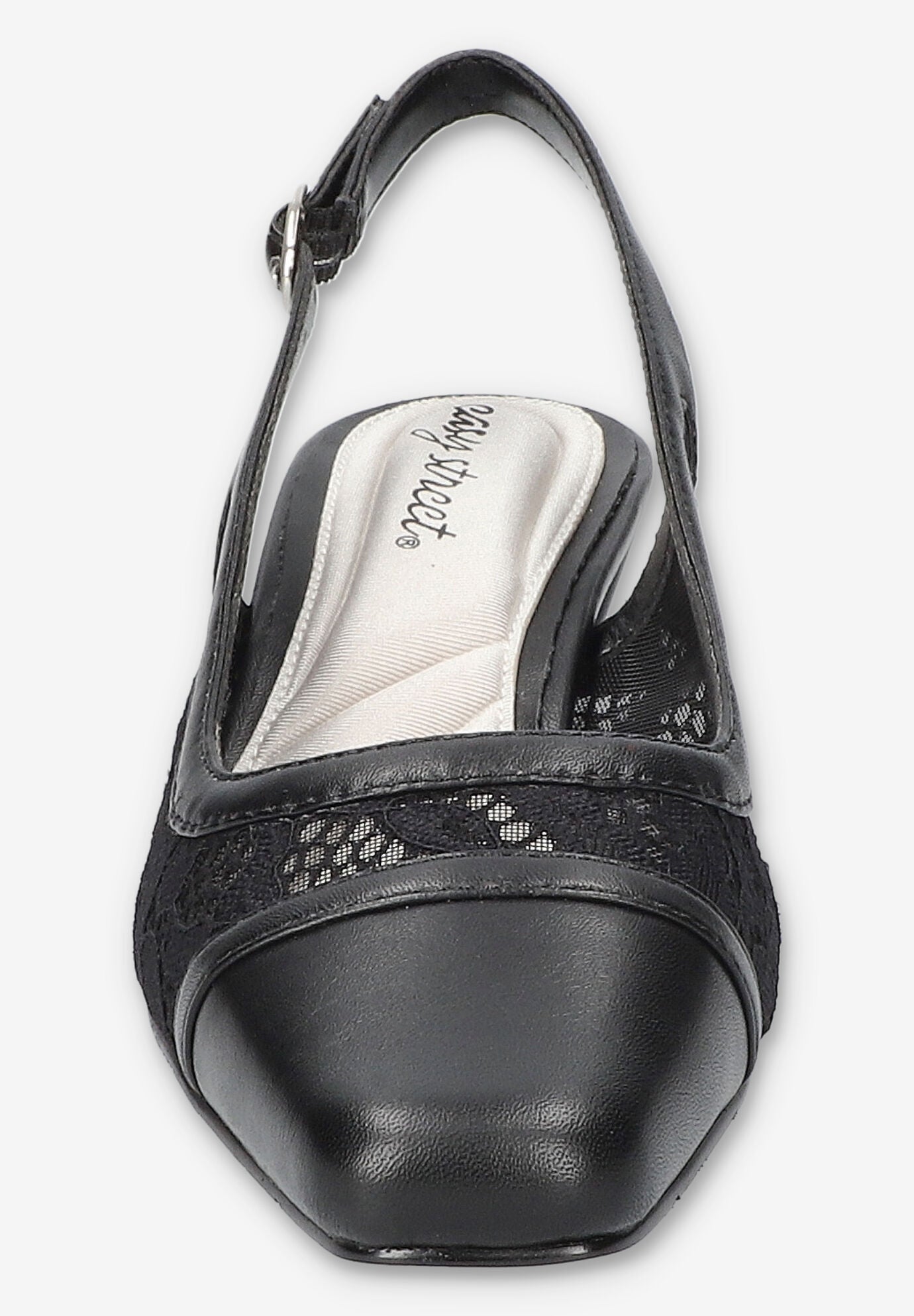 Fortune Square Toe Slingback Pump, BLACK, on-hover image number 1