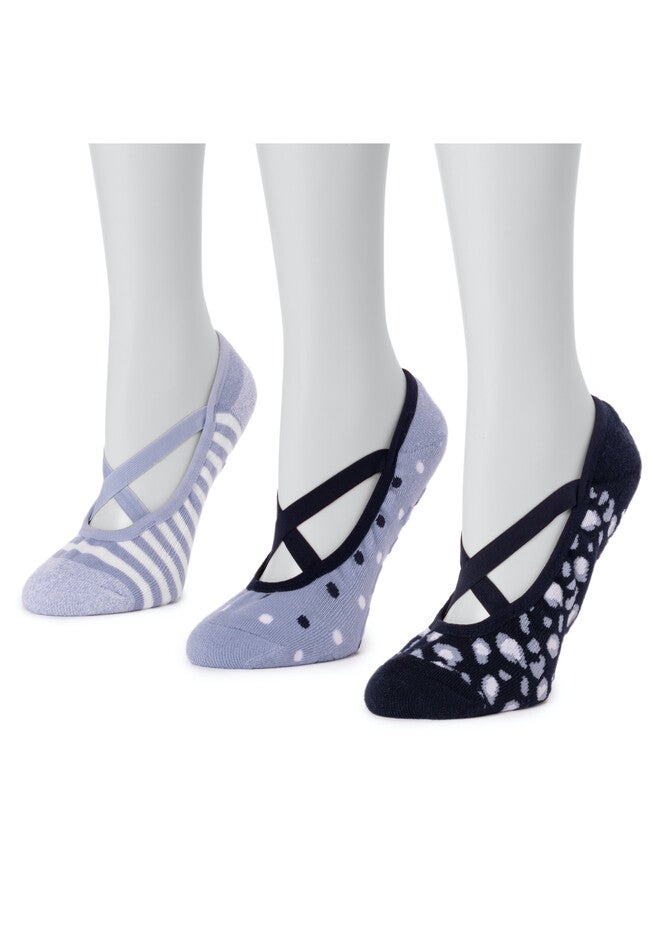 6 Pair Pack Strappy Ballerina Socks, , alternate image number 2