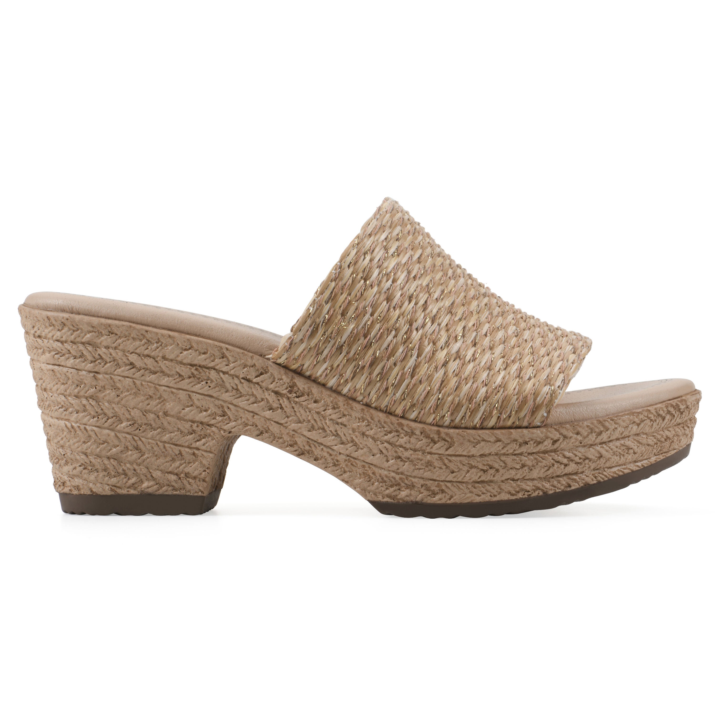Biancia Wedge Sandal, NATURAL METALLIC, alternate image number 2