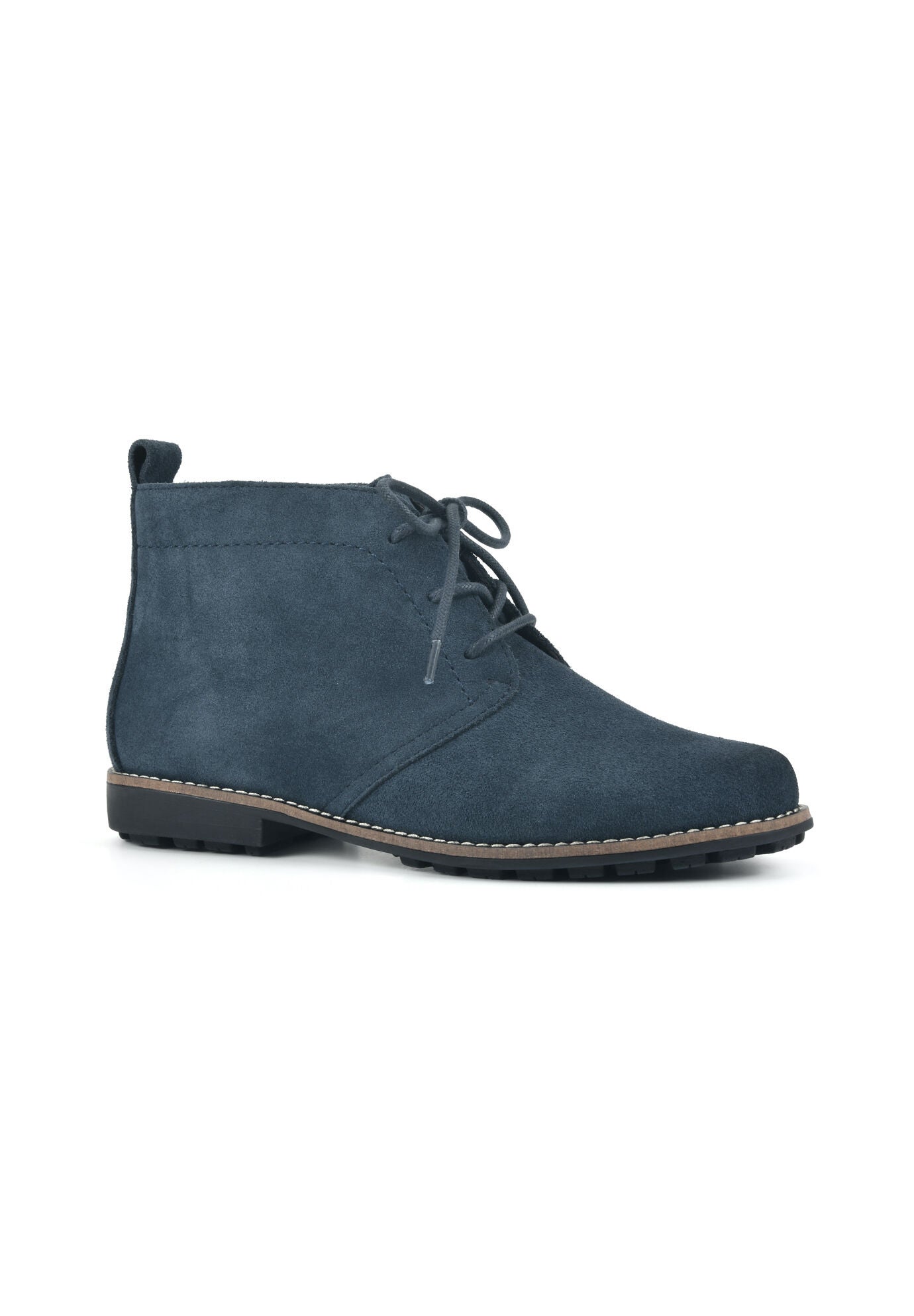 White Mountain Auburn Lace Up Bootie, NAVY SUEDE, hi-res image number 0