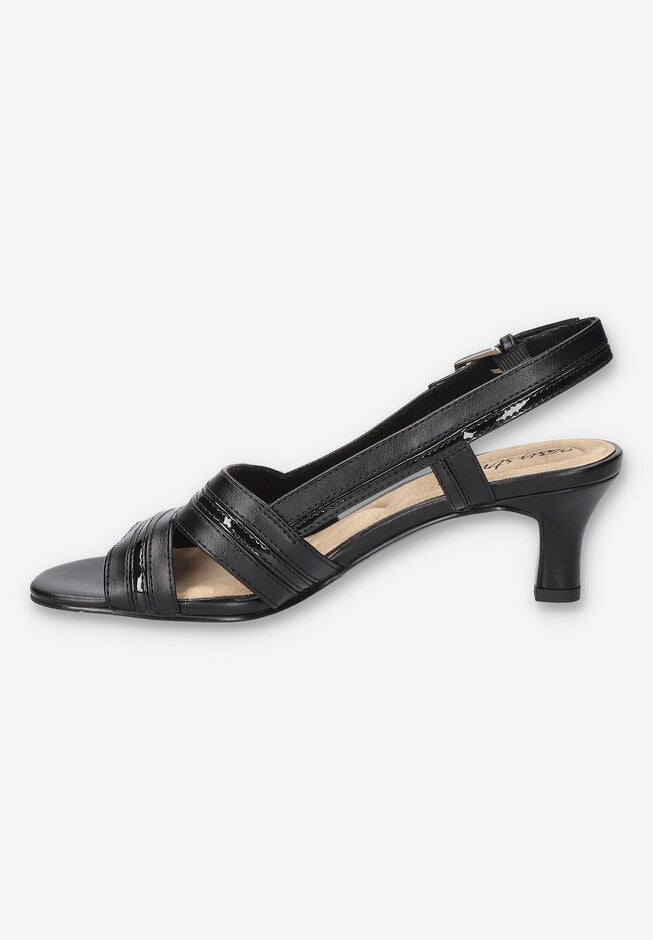 Meghan Slingback Heeled Sandal, BLACK, alternate image number 4