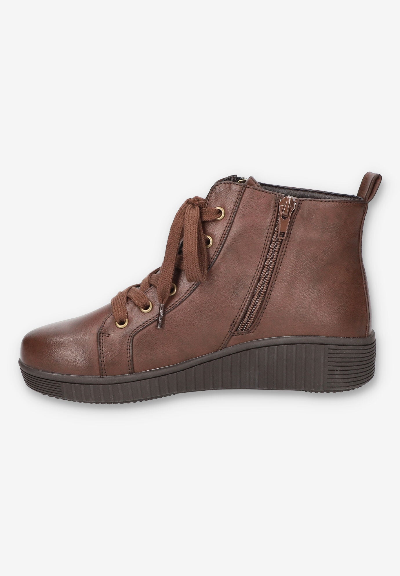 Hollyann Slip-Resistant Ankle Boot, BROWN BURNISHED, alternate image number 4
