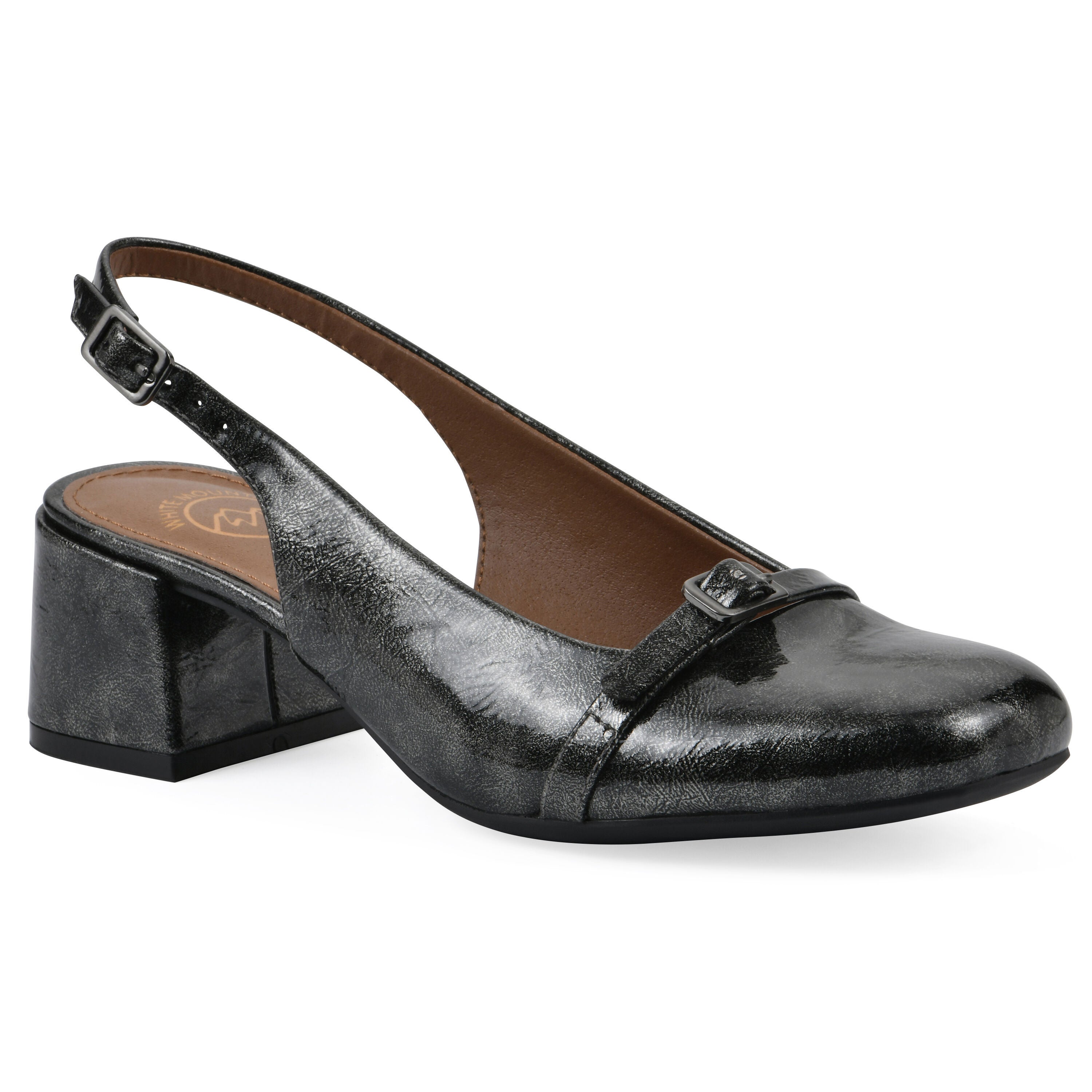 Later Slingback Block Heel, PEWTER PATENT, hi-res image number 0
