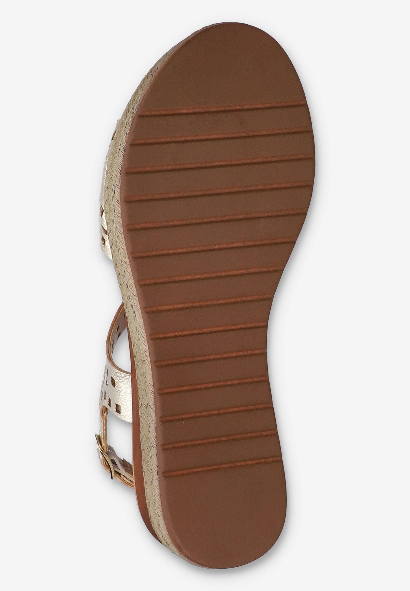 Ann-Italy Wedge Sandal, CHAMPAGNE LEATHER, alternate image number 5