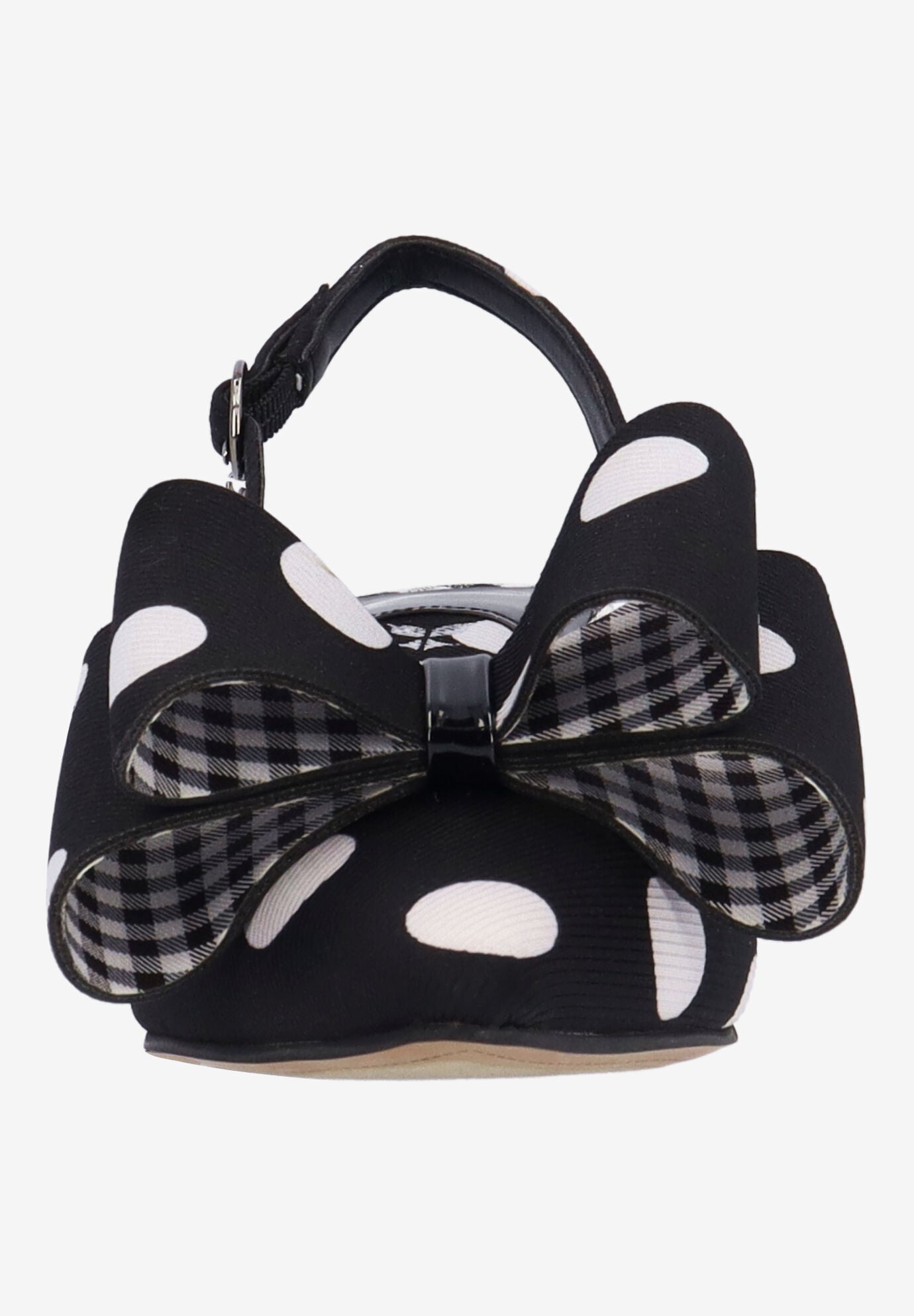 Delmare Slingback Pump, BLACK WHITE, alternate image number 2