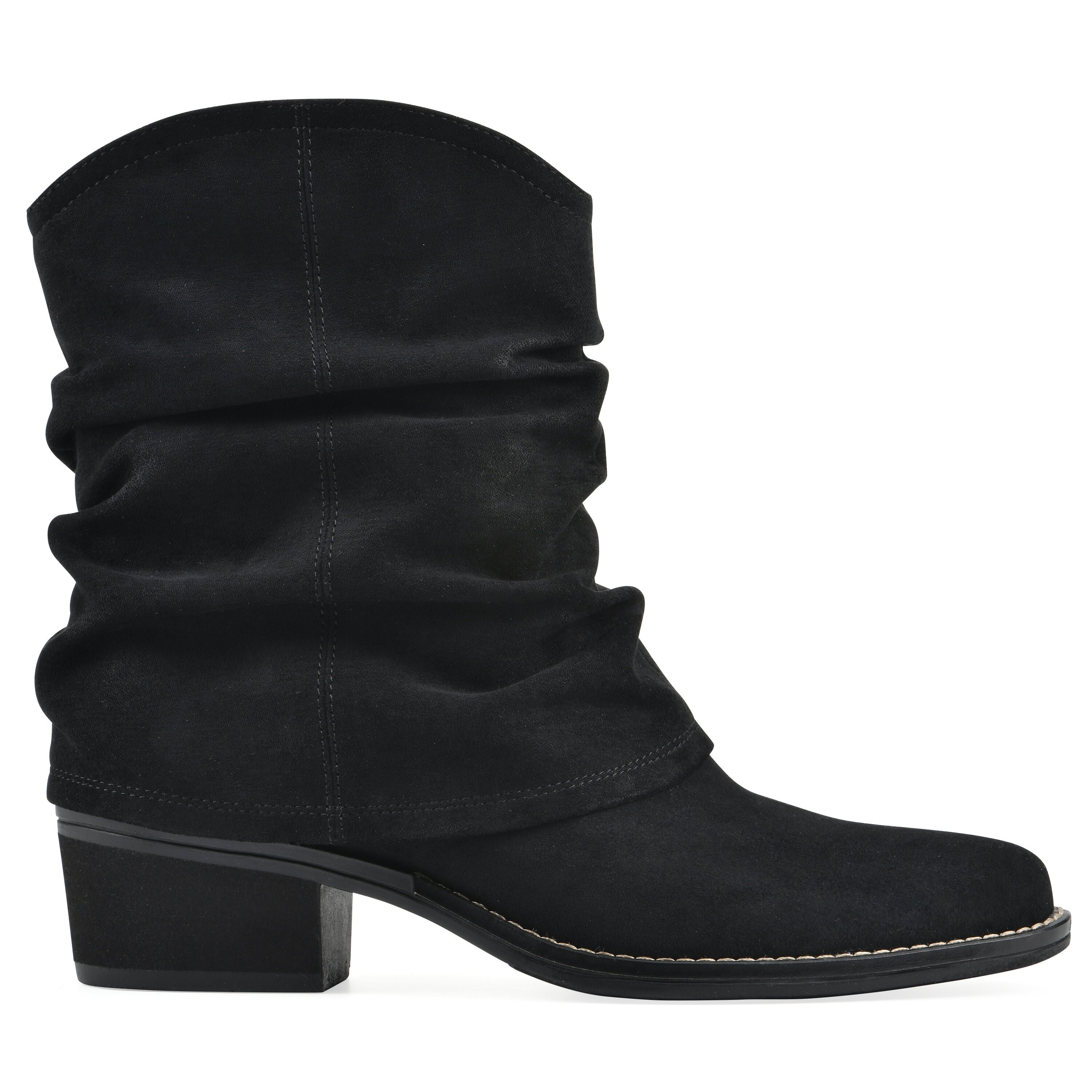 Alden Mid Calf Western Bootie, BLACK FABRIC, alternate image number 2