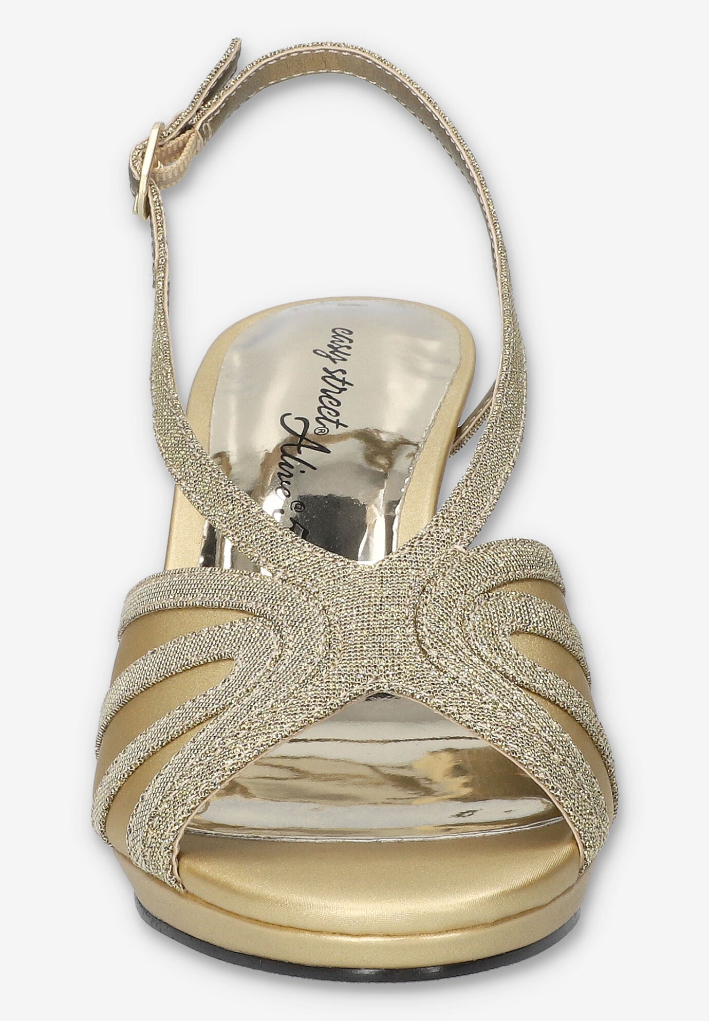 Starlight Heeled Sandals, GOLD SATIN, alternate image number 3