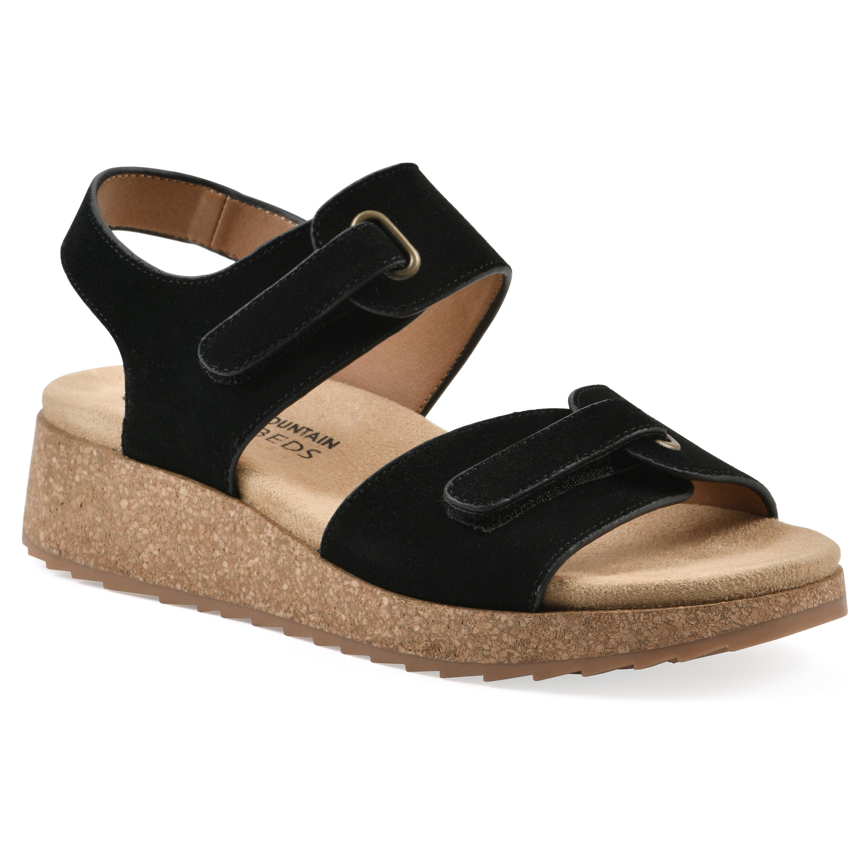 Gelato Wedge Sandal, BLACK SUEDE, hi-res image number 0
