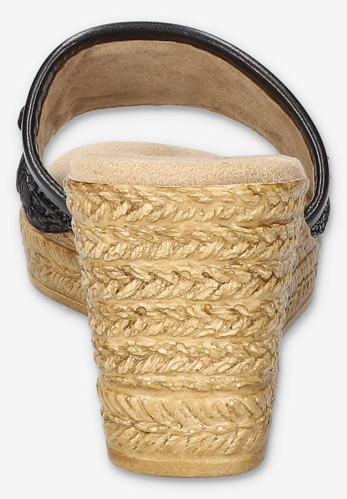 Ricci Wedge Sandal, BLACK RAFFIA FLOWER, on-hover image number 1