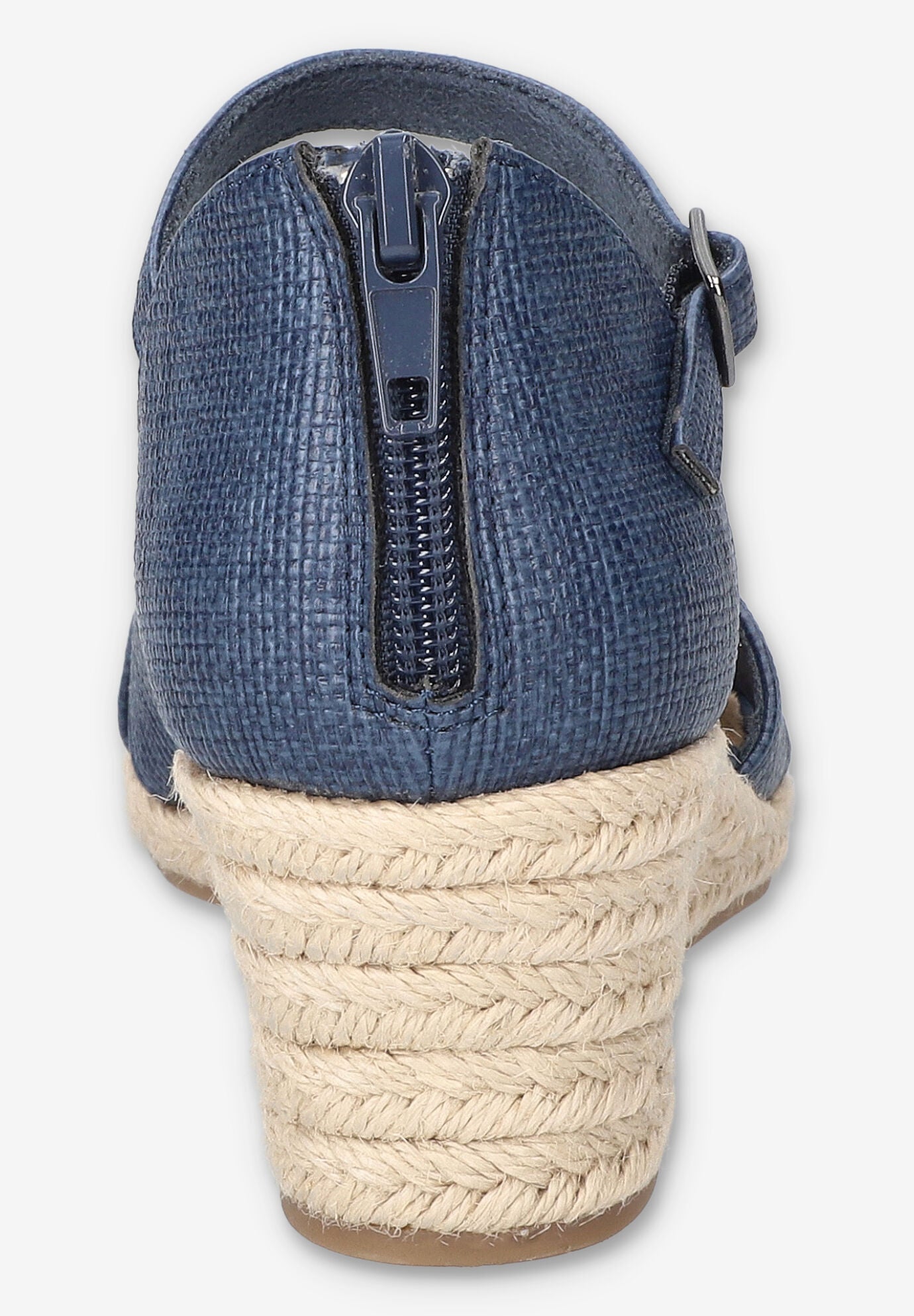 Coast Espadrille Wedge, NAVY LINEN EMBOSSED, alternate image number 3