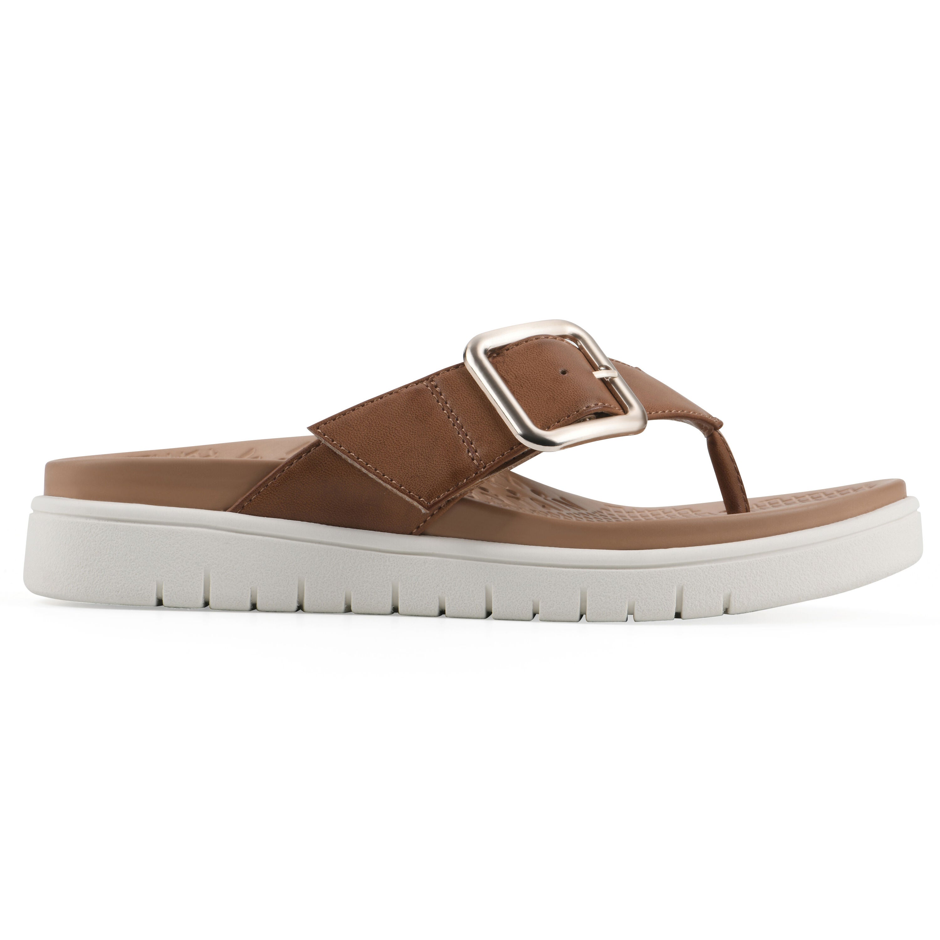 Nalla FOM Recovery Thong Sandal, DARK TAN, alternate image number 2