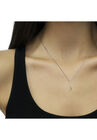 Gold Round Cut Diamond Cascade Pendant Necklace, , alternate image number null