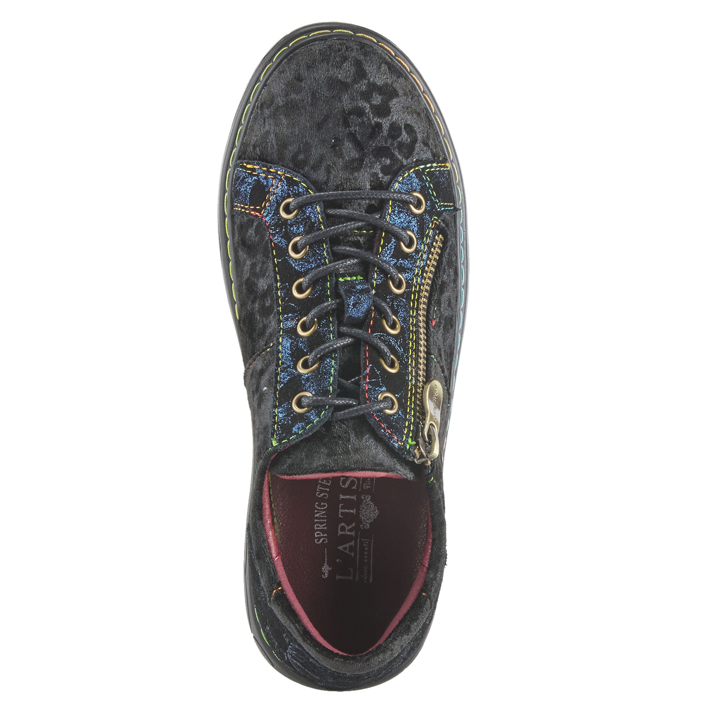 Danli-Cheeta Sneaker, NAVY MULTI, alternate image number 3