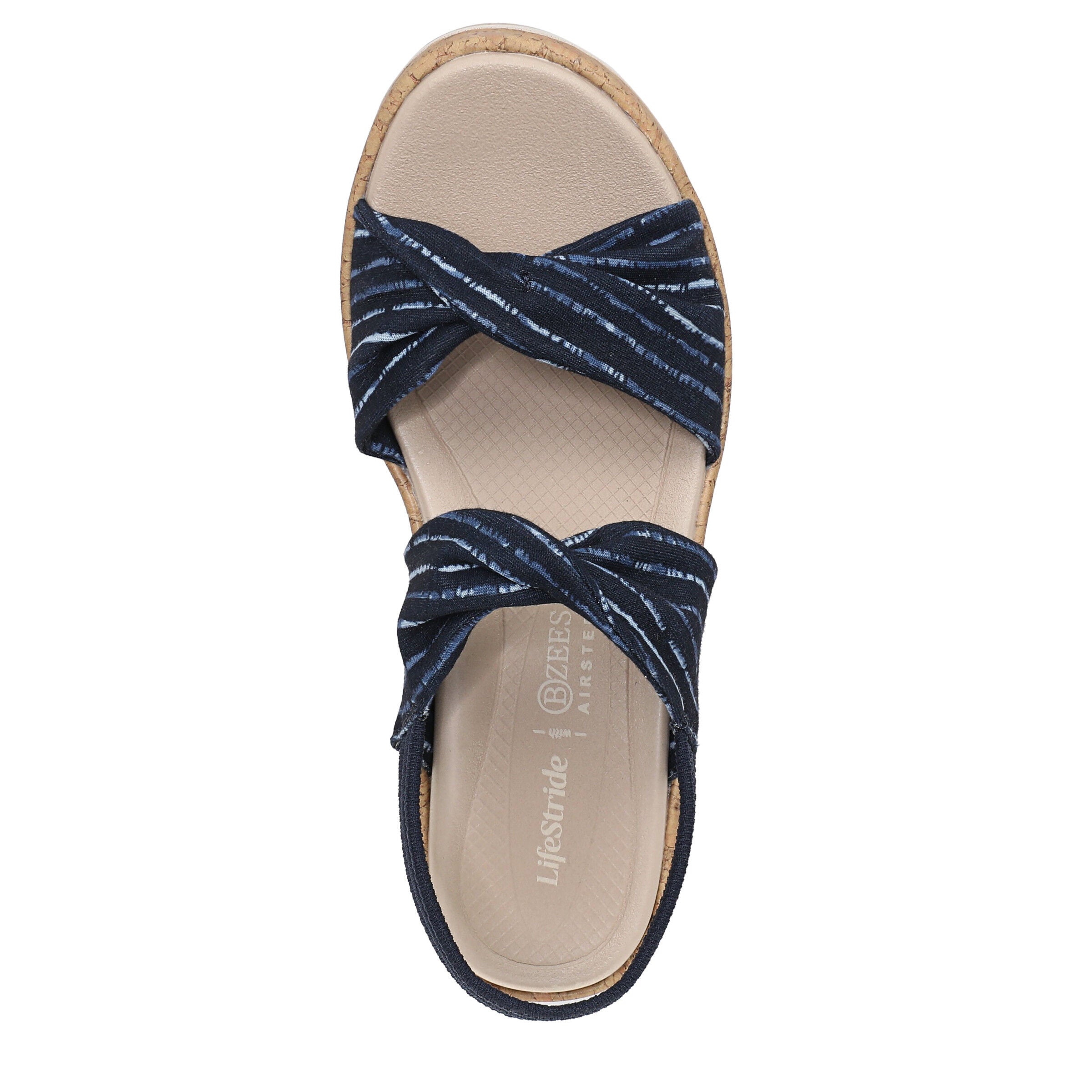 Riley Slingback Wedge Sandal, NAVY BLUE MULTI, alternate image number 6