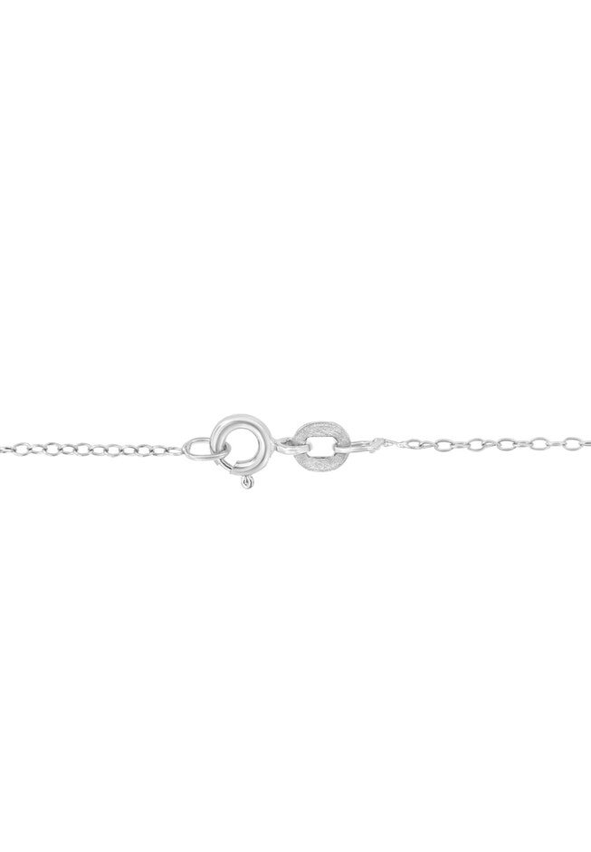 Sterling Silver Diamond Accent Cross Ribbon Pendant Necklace, , alternate image number null
