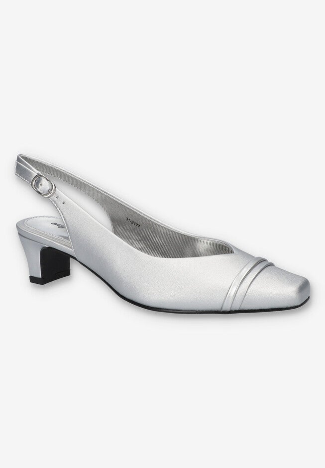 Sayo Slingback, SILVER SATIN, hi-res image number 0