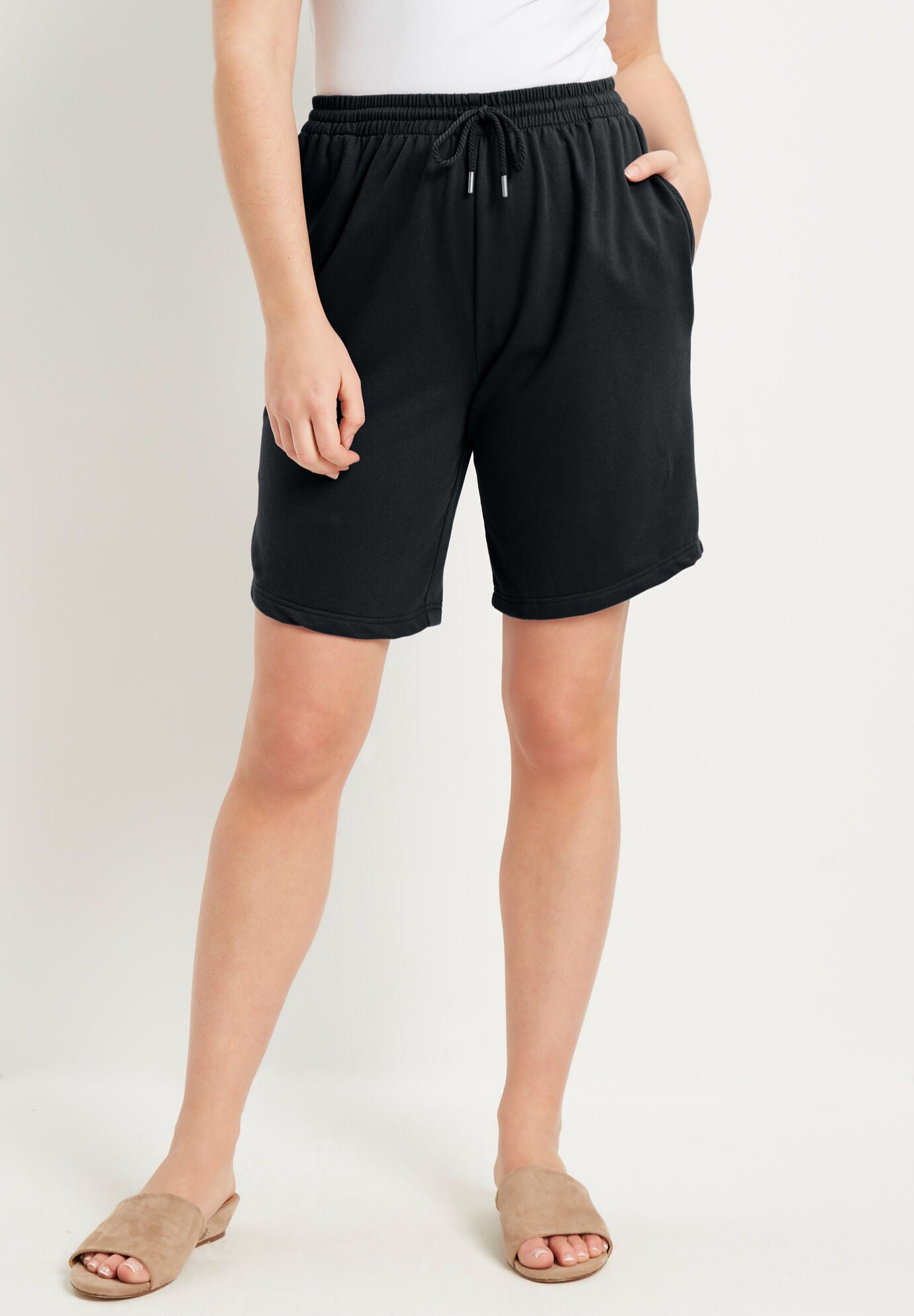Pantalon Reebok Identity French Terry Short Femme Noir | Atmósfera Sport