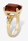 Yellow Gold Plated Simulated Birthstone Ring, , on-hover image number null