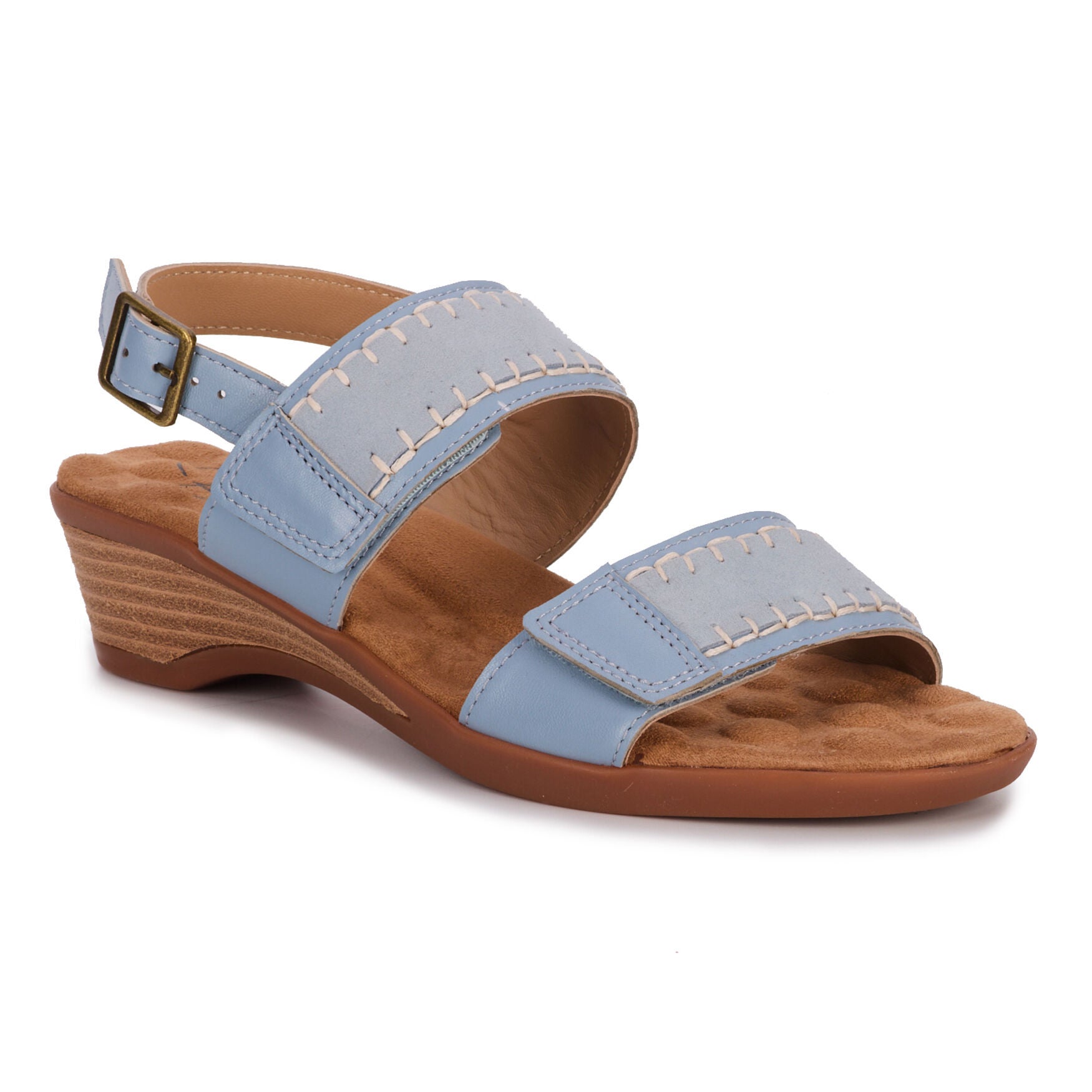Kateri Sandal, FADED DENIM LEATHER, alternate image number 7