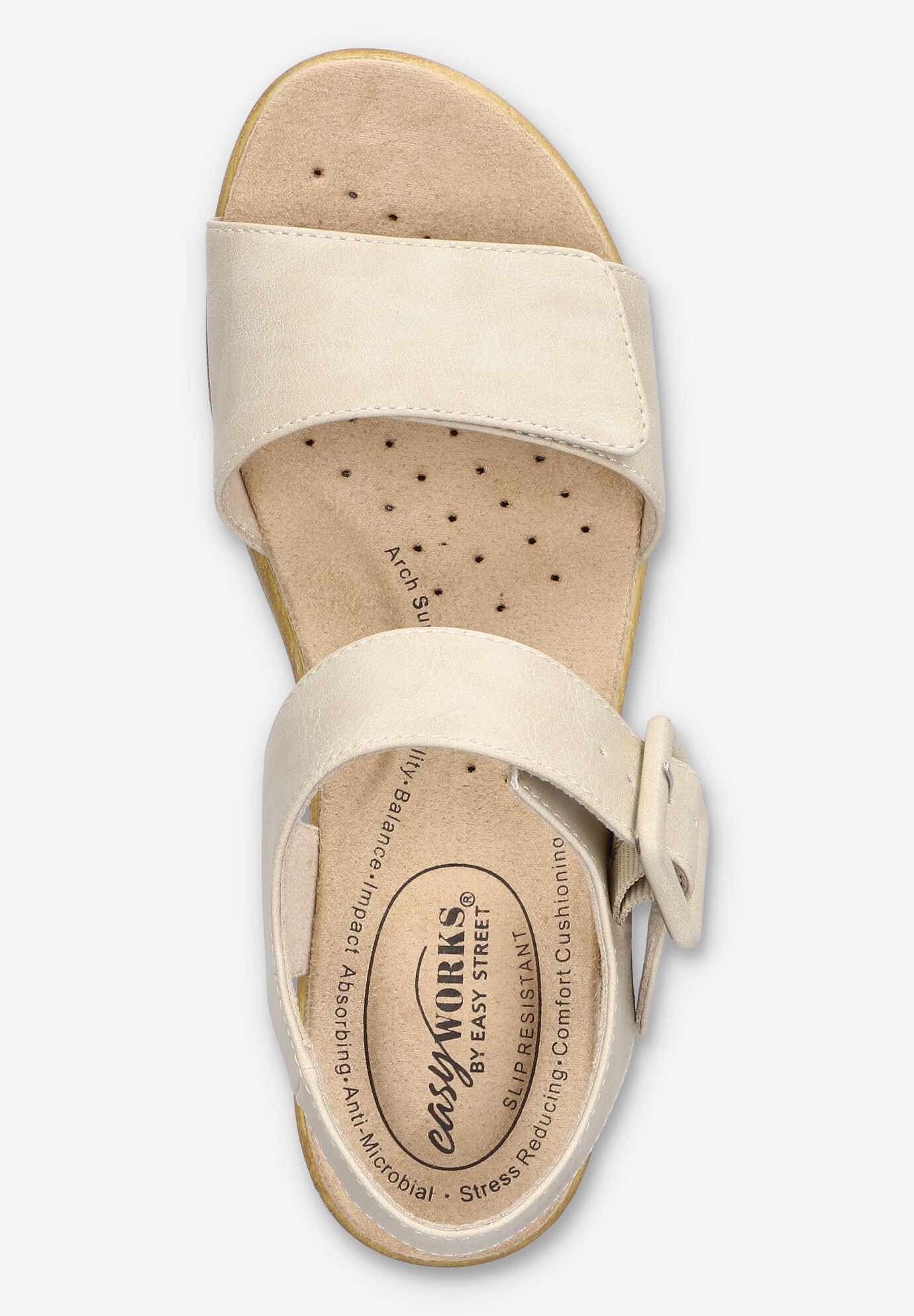 Marva Slip-Resistant Sandal, STONE, alternate image number 6