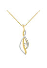 Gold Round Cut Diamond Cascade Pendant Necklace, , alternate image number null