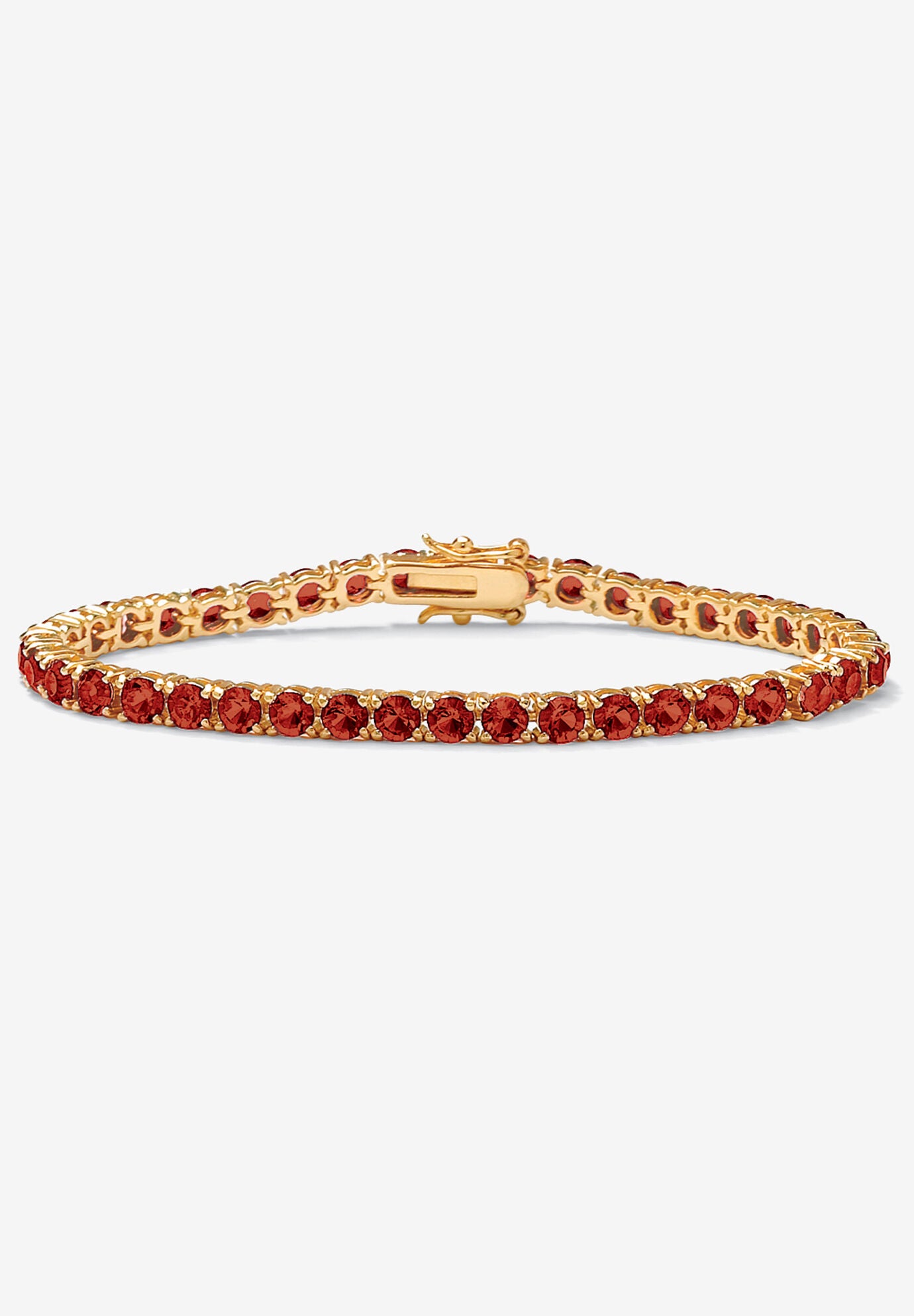 Birthstone Tennis Bracelet In Gold-Plated, JANUARY, hi-res image number 0