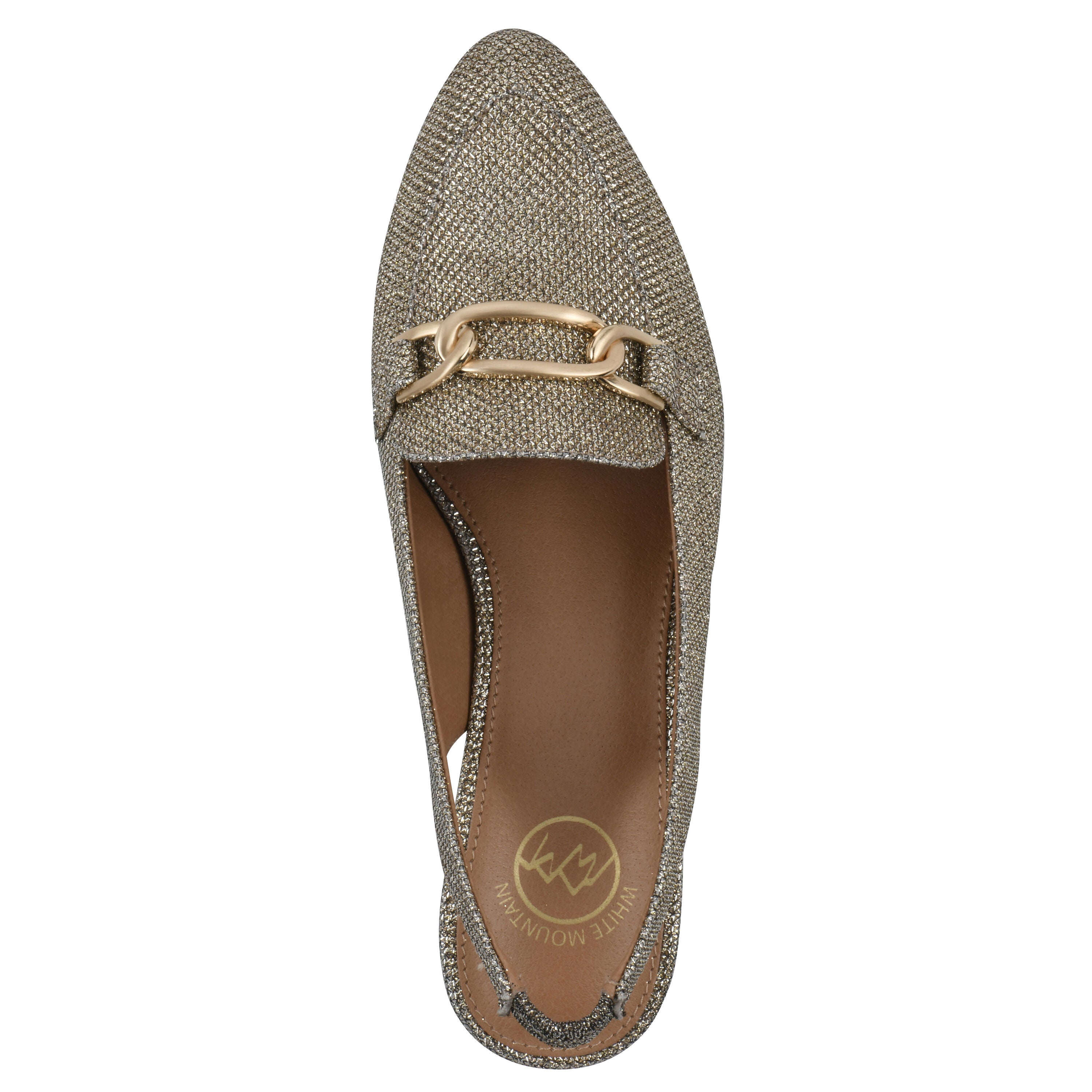 Boreal Slingback Heel, GOLD GLITTER FABRIC, alternate image number 4