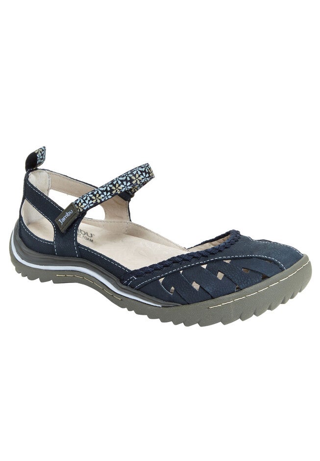 Apple Blossom Mary Jane Flats by Jambu®, NAVY, hi-res image number 0