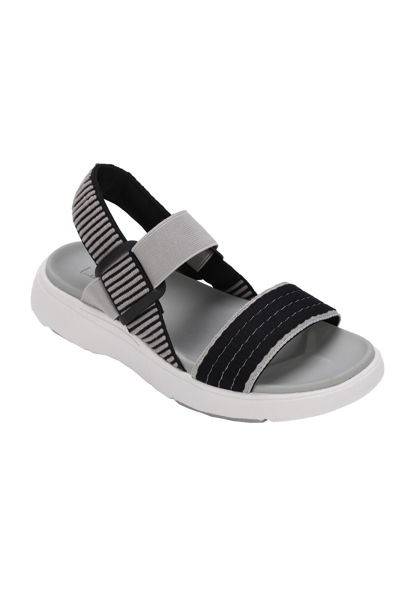 Summer Strap Sandal, CHARCOAL BLACK, hi-res image number 0