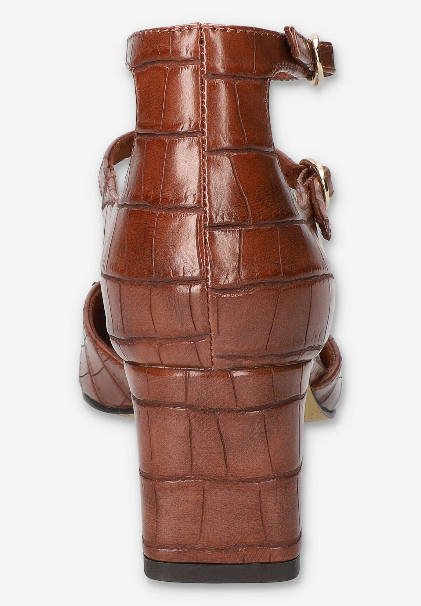 Harpswell Block Heel Pump, TAN CROCO, on-hover image number 1