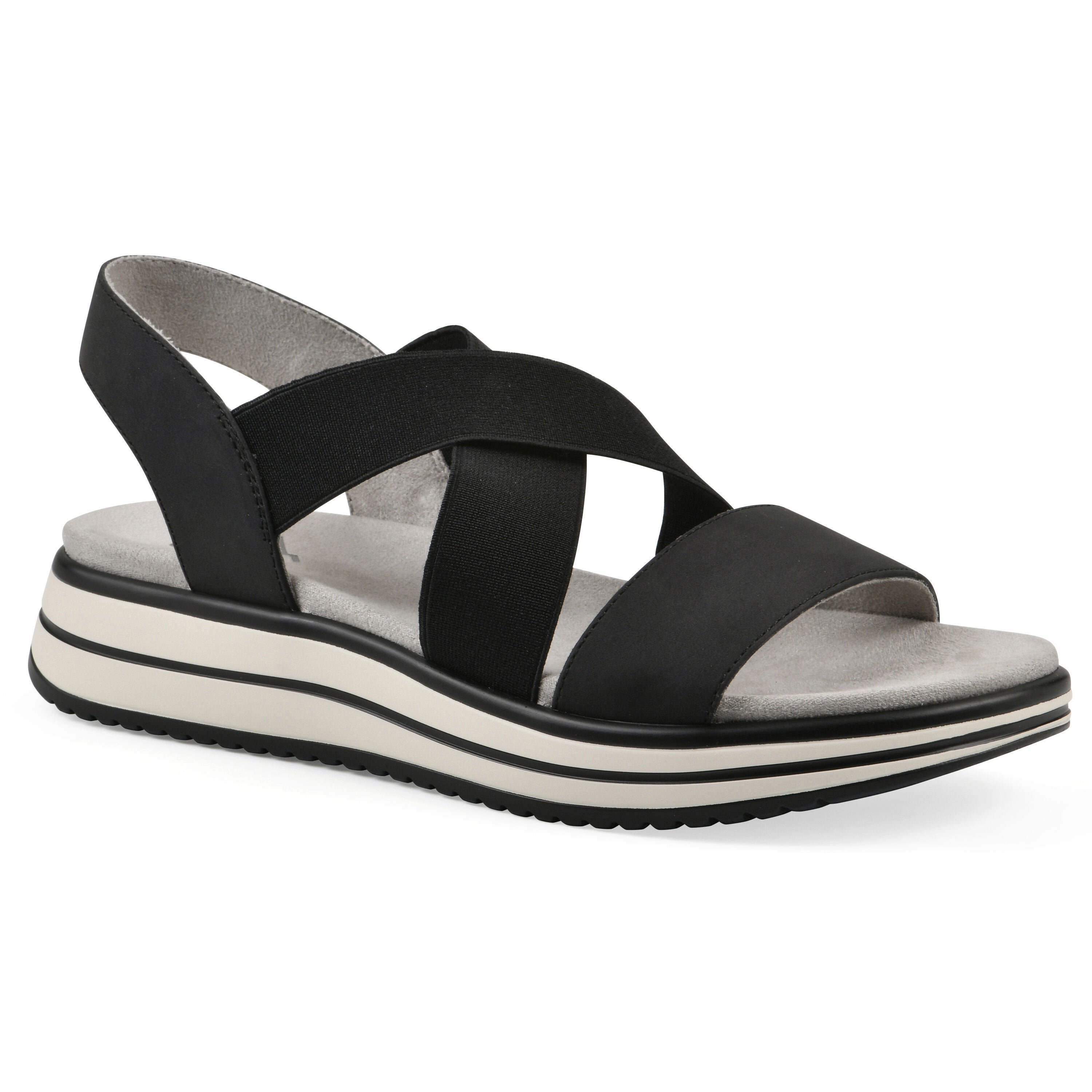 Hapley Athleisure Sandal, BLACK NUBUCK, hi-res image number 0