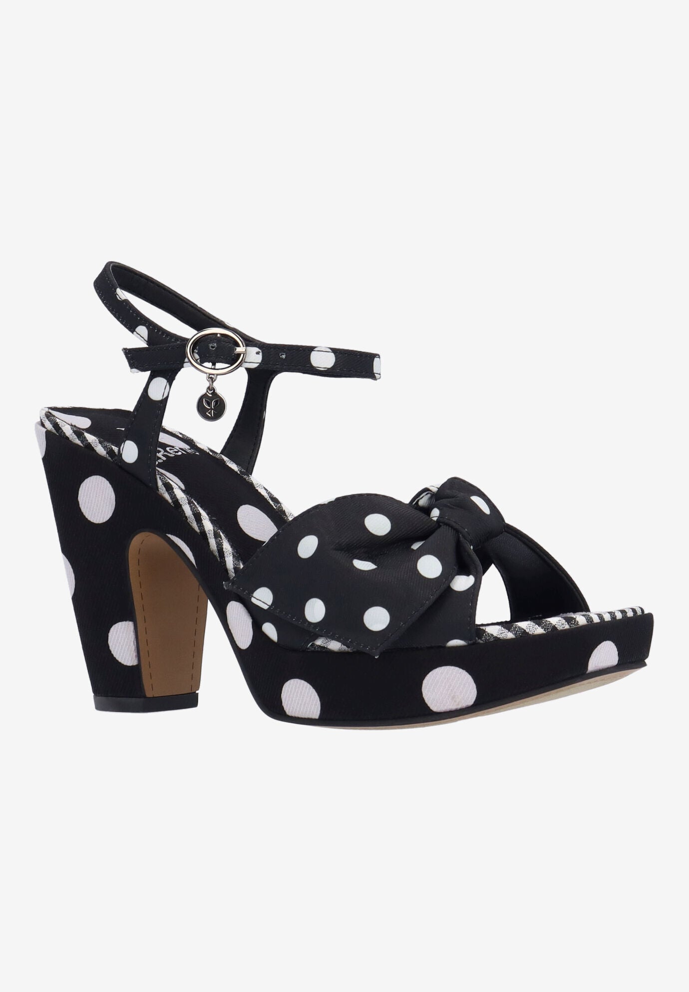 Burkett Ankle Strap Sandal, BLACK WHITE, hi-res image number 0