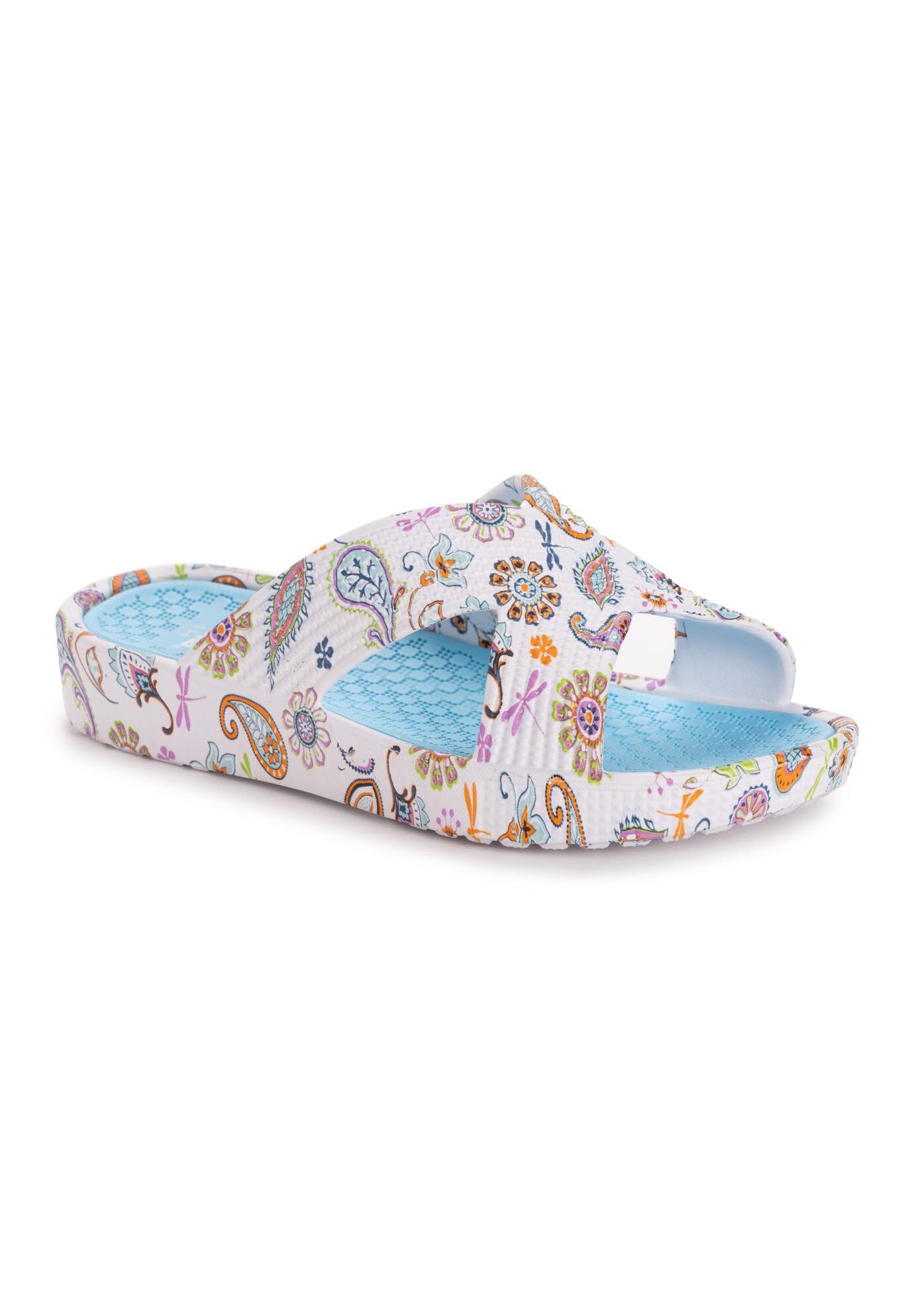 Women&#39;S Spa Day Slip On Sandal, TURQUOISE, hi-res image number 0