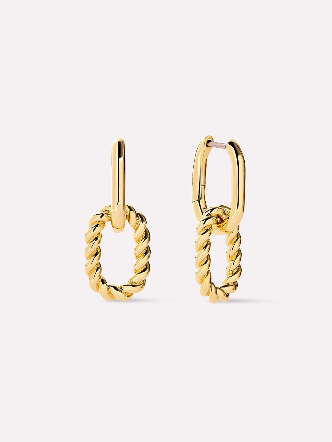 Gold Drop Earrings - Ash Double Mini, GOLD, hi-res image number 0