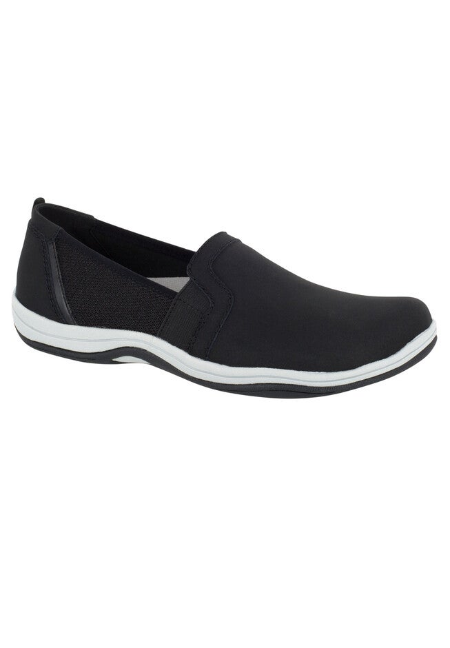 Mollie Slip-Ons by Easy Street®, BLACK LEATHER, hi-res image number null